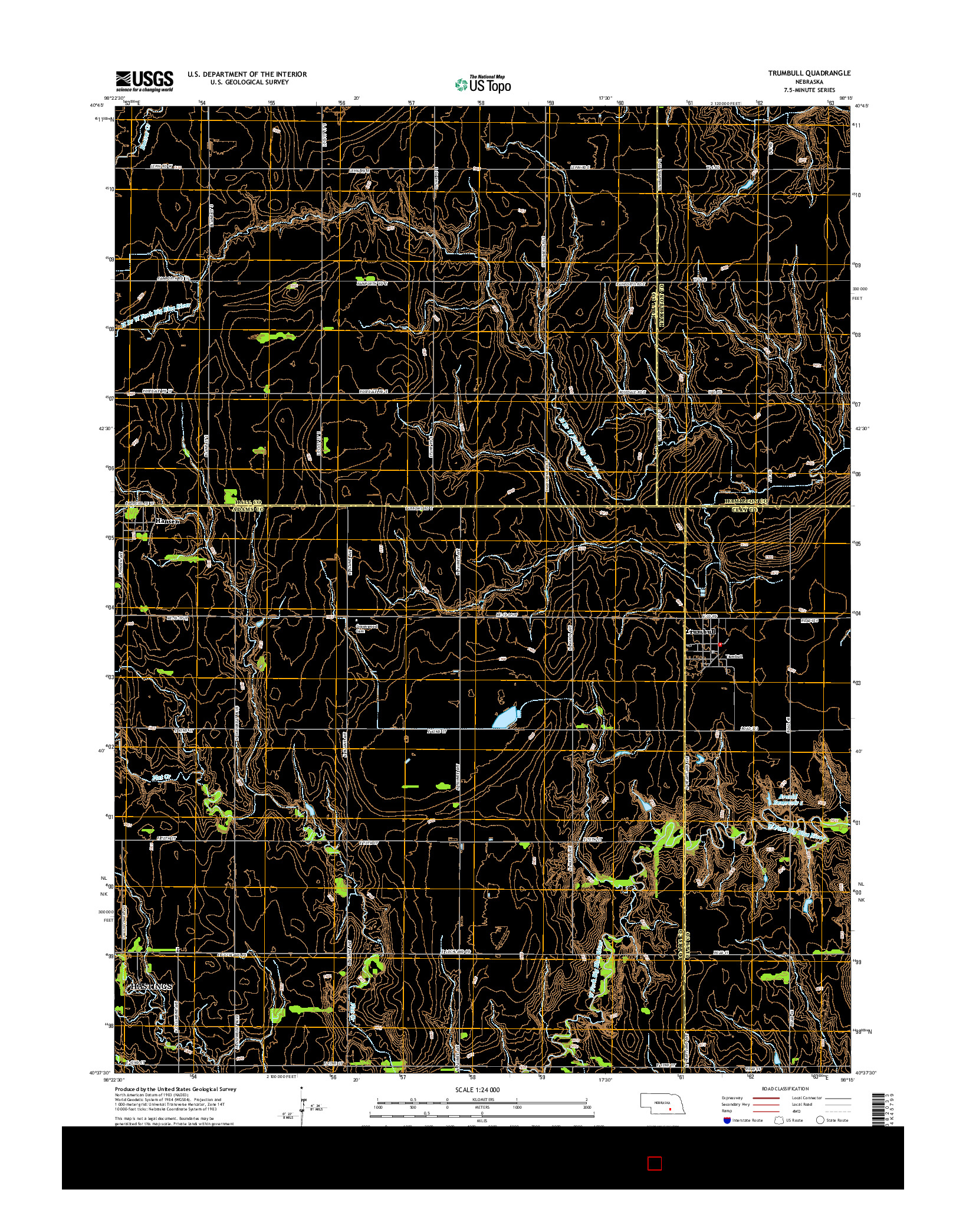 USGS US TOPO 7.5-MINUTE MAP FOR TRUMBULL, NE 2014