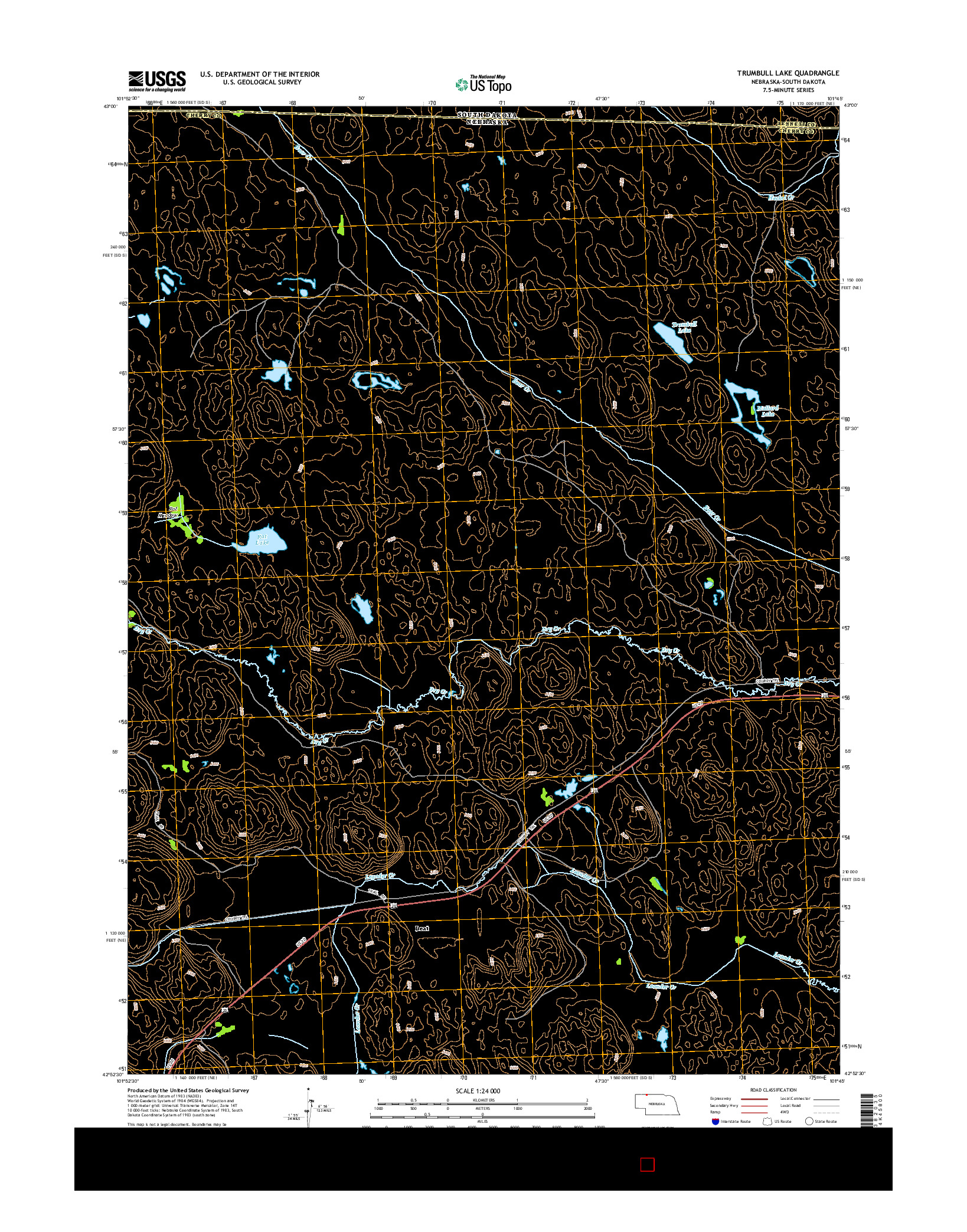 USGS US TOPO 7.5-MINUTE MAP FOR TRUMBULL LAKE, NE-SD 2014