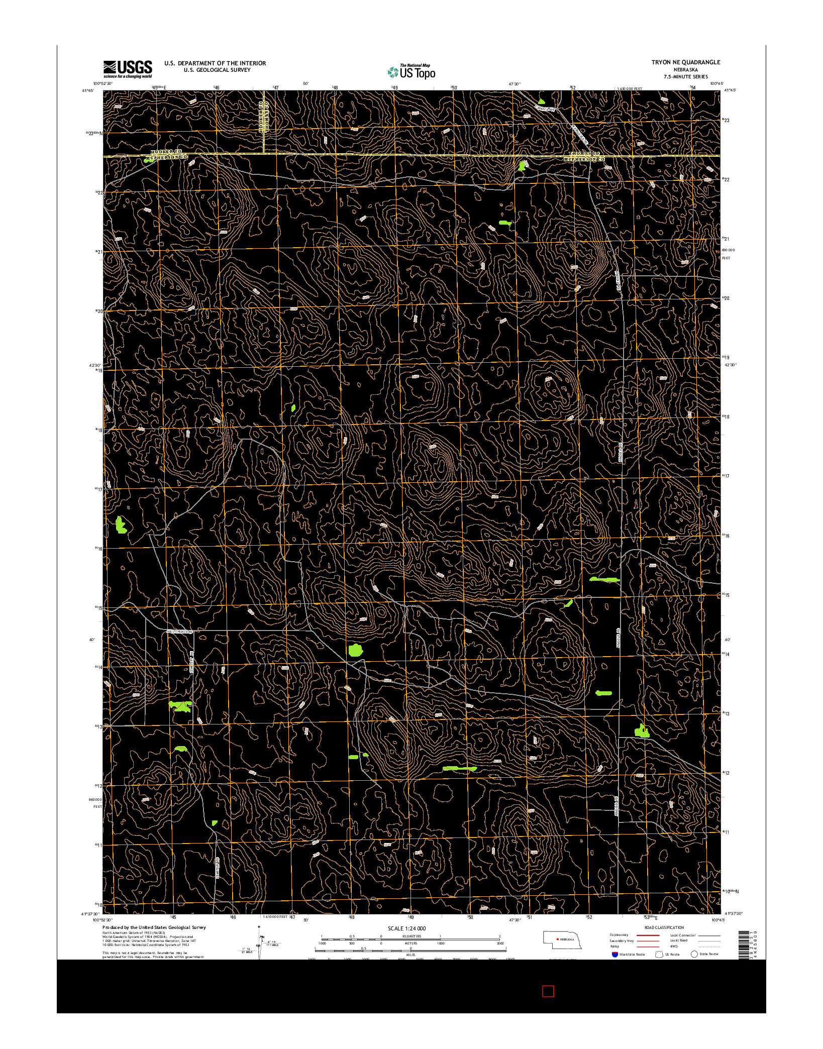 USGS US TOPO 7.5-MINUTE MAP FOR TRYON NE, NE 2014