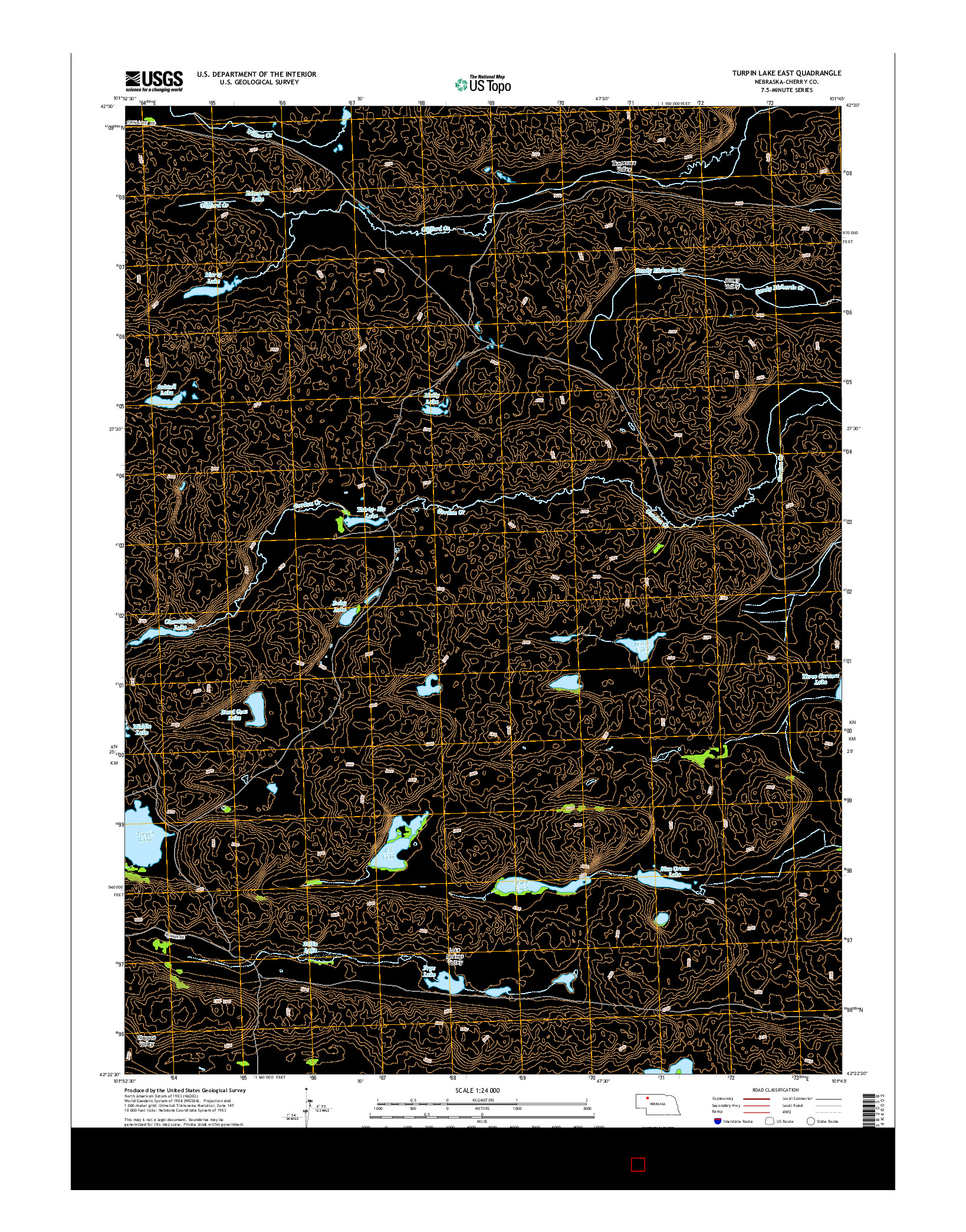 USGS US TOPO 7.5-MINUTE MAP FOR TURPIN LAKE EAST, NE 2014