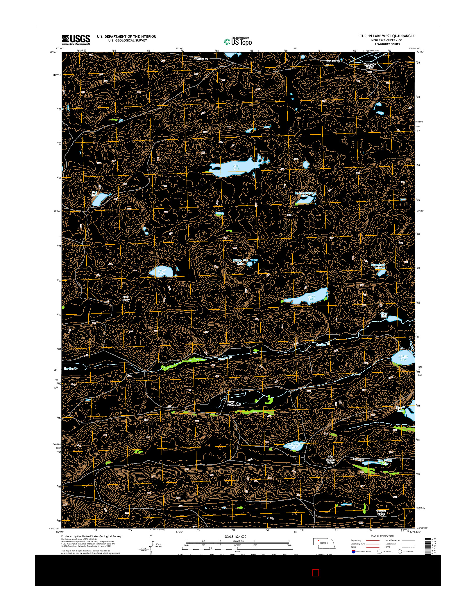 USGS US TOPO 7.5-MINUTE MAP FOR TURPIN LAKE WEST, NE 2014