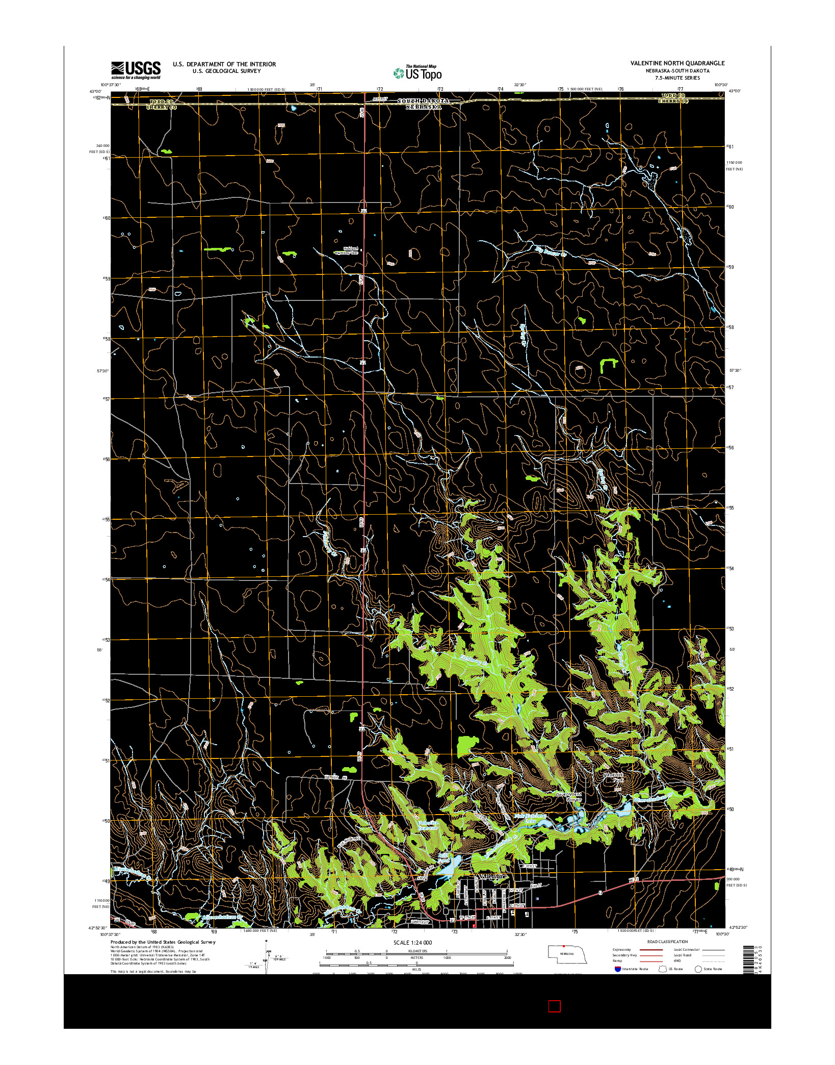 USGS US TOPO 7.5-MINUTE MAP FOR VALENTINE NORTH, NE-SD 2014