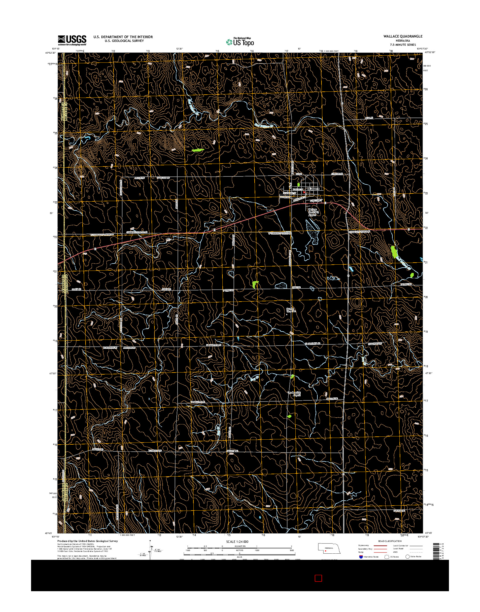 USGS US TOPO 7.5-MINUTE MAP FOR WALLACE, NE 2014