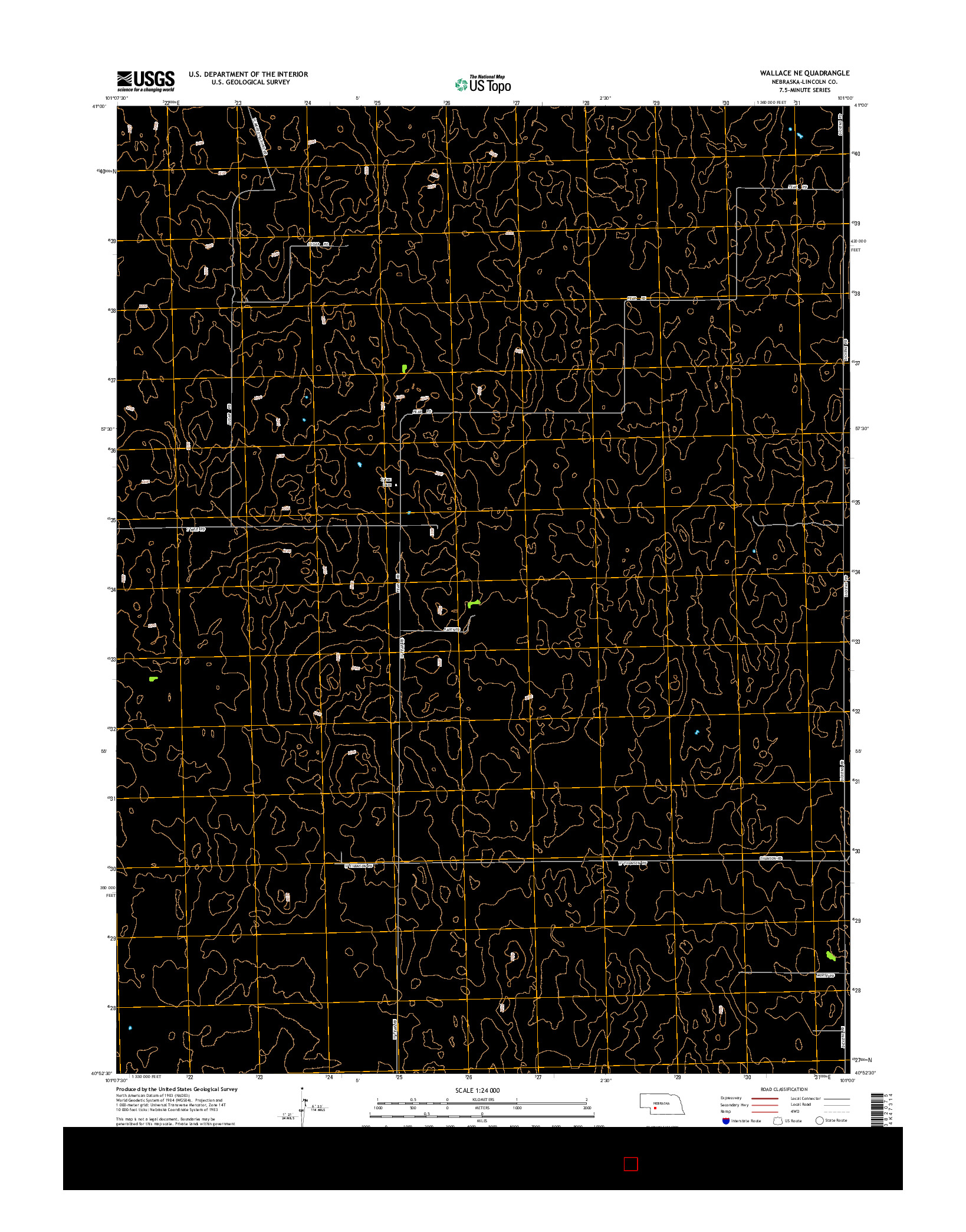 USGS US TOPO 7.5-MINUTE MAP FOR WALLACE NE, NE 2014