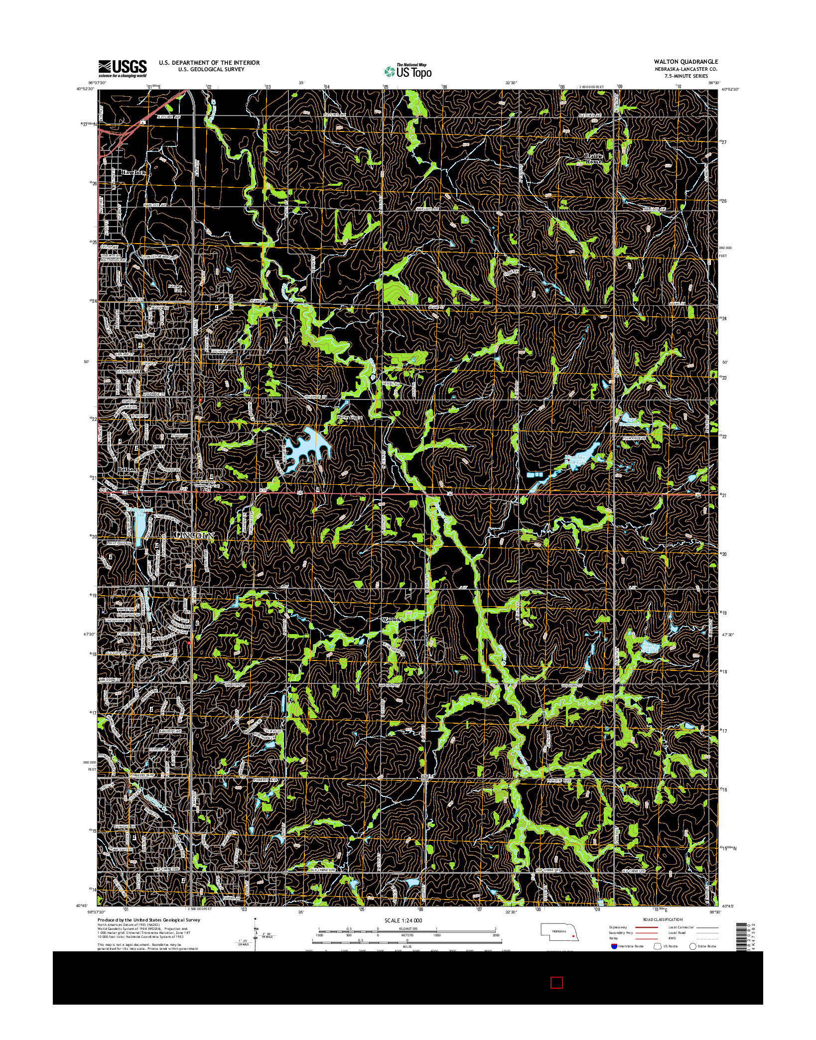 USGS US TOPO 7.5-MINUTE MAP FOR WALTON, NE 2014