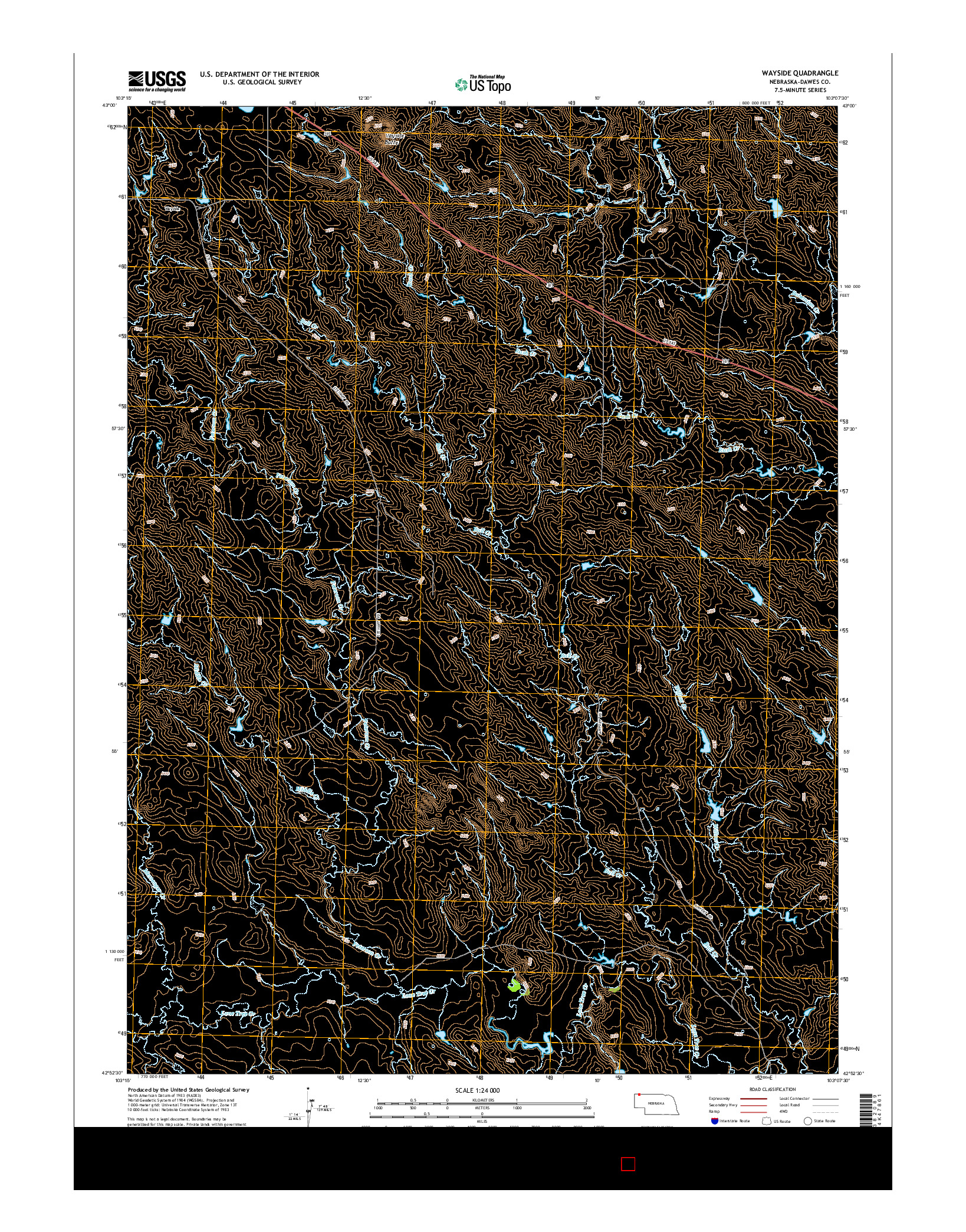 USGS US TOPO 7.5-MINUTE MAP FOR WAYSIDE, NE 2014