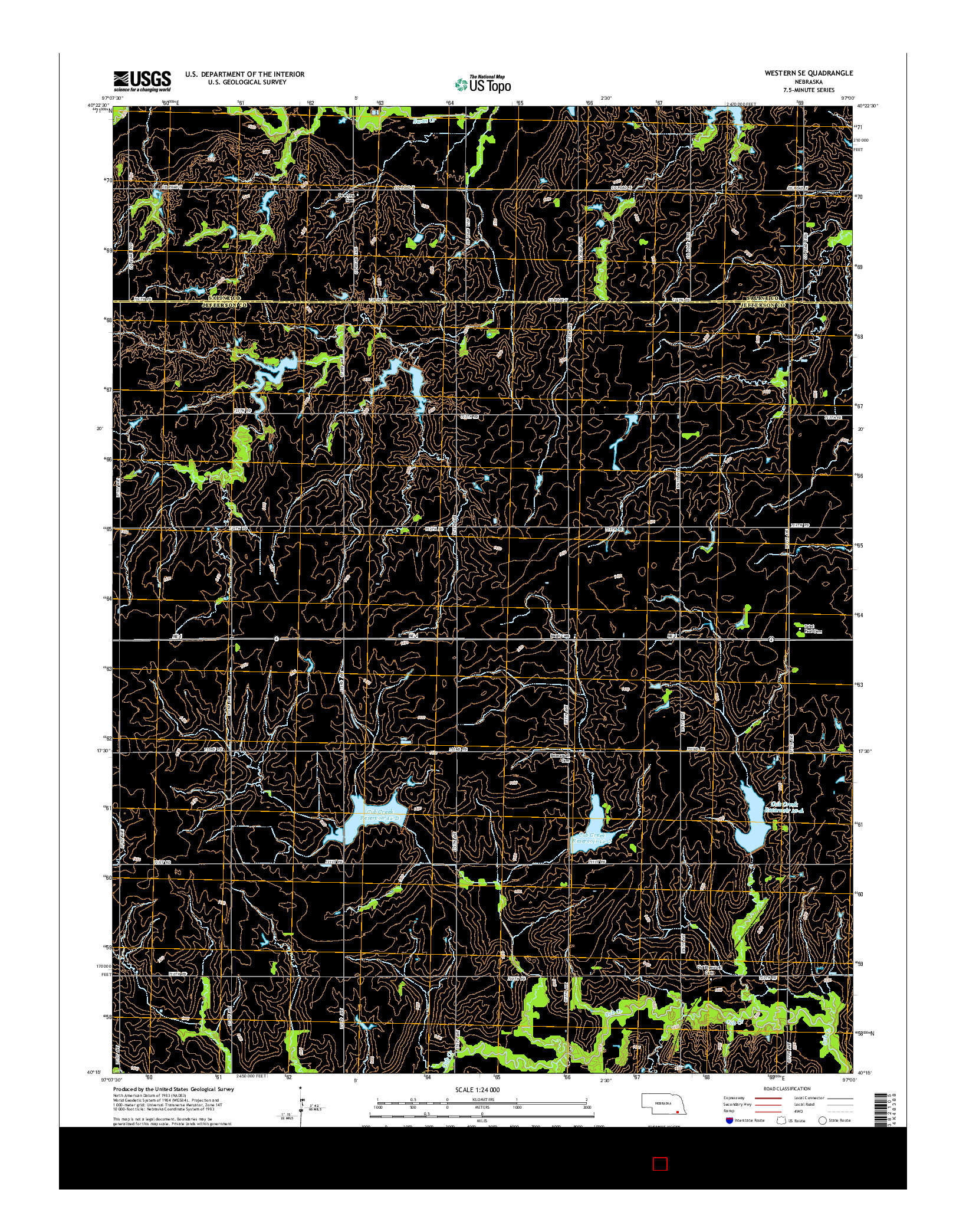 USGS US TOPO 7.5-MINUTE MAP FOR WESTERN SE, NE 2014