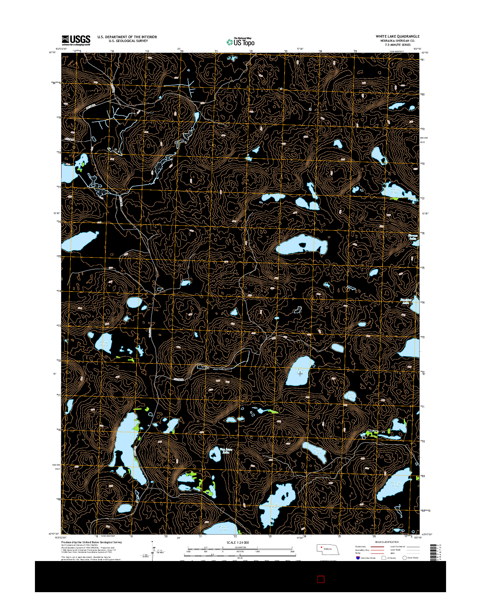 USGS US TOPO 7.5-MINUTE MAP FOR WHITE LAKE, NE 2014