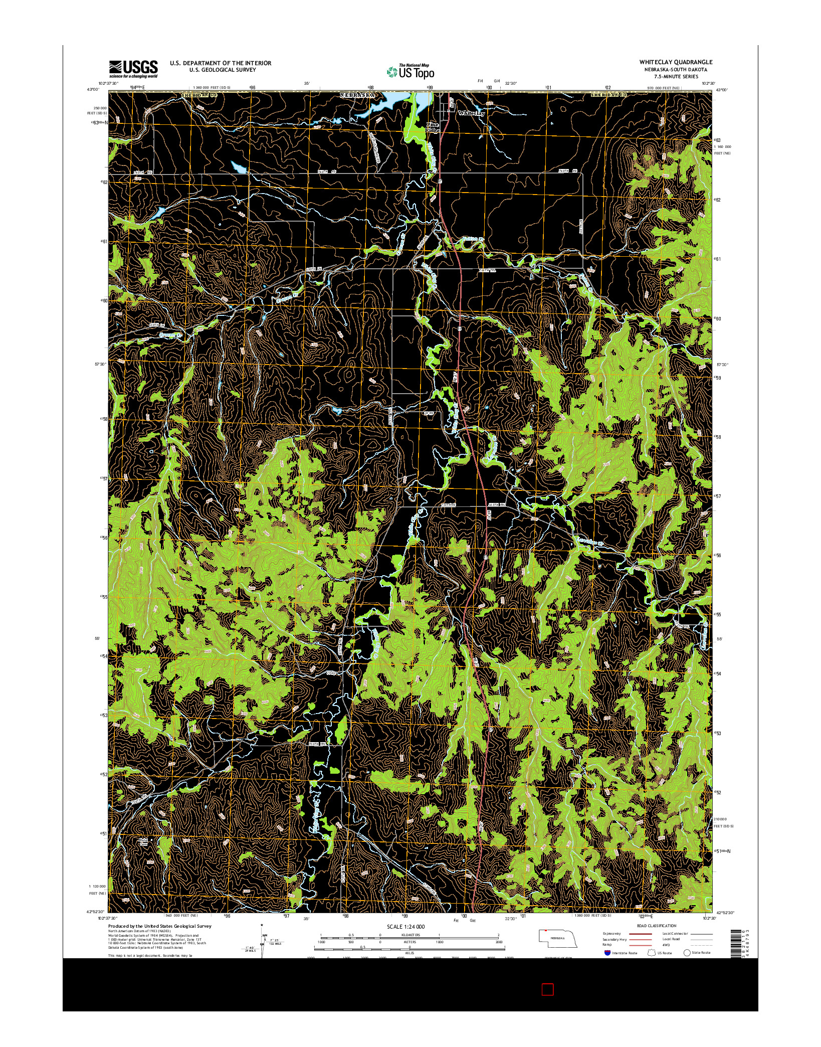 USGS US TOPO 7.5-MINUTE MAP FOR WHITECLAY, NE-SD 2014