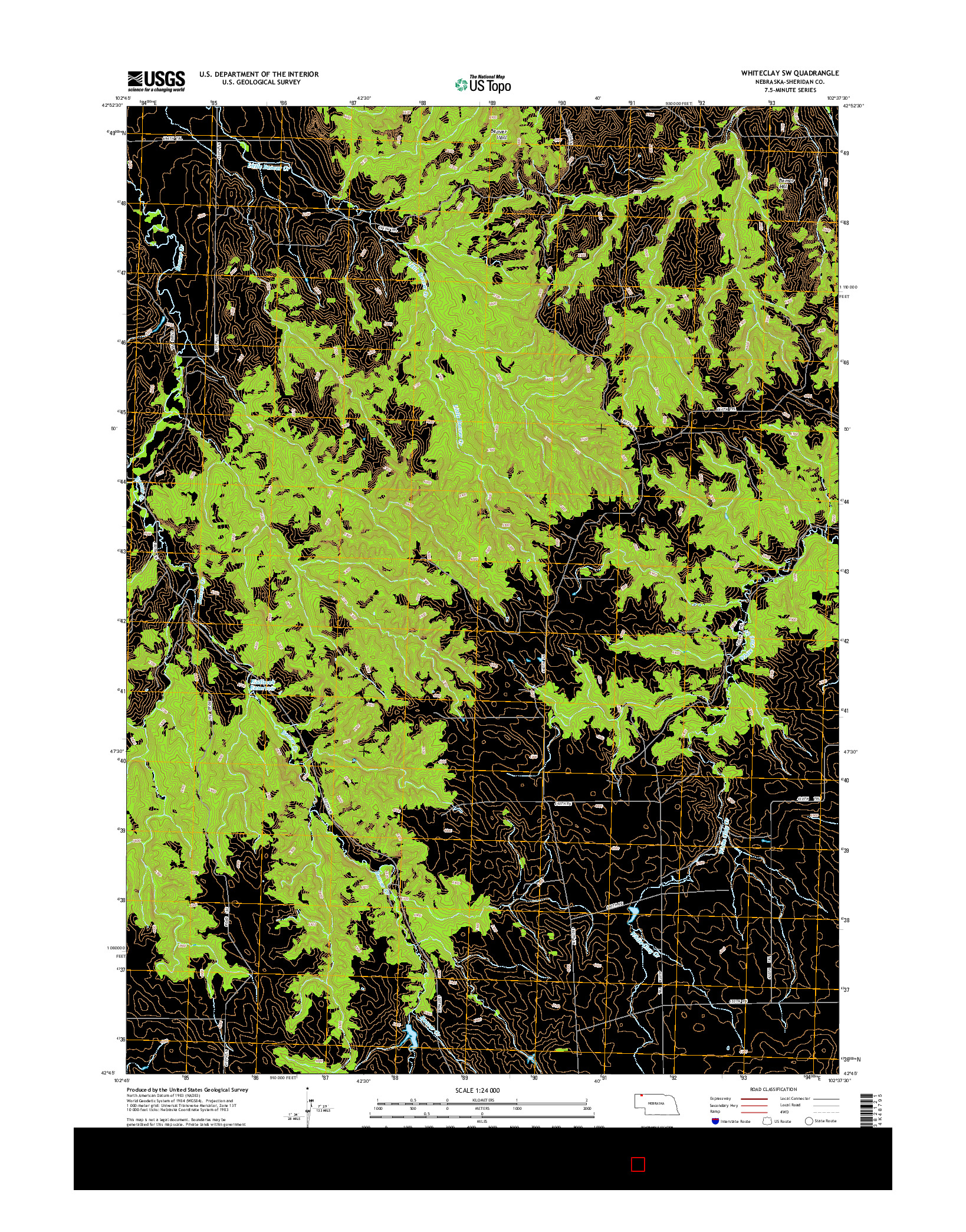 USGS US TOPO 7.5-MINUTE MAP FOR WHITECLAY SW, NE 2014
