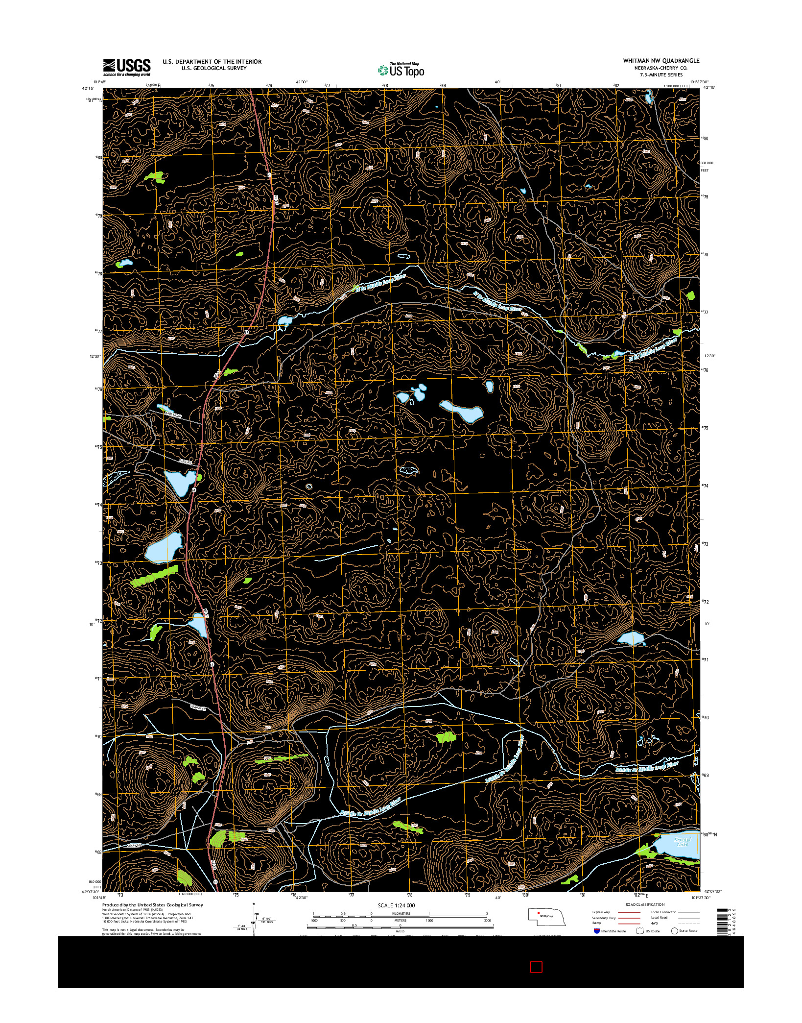 USGS US TOPO 7.5-MINUTE MAP FOR WHITMAN NW, NE 2014