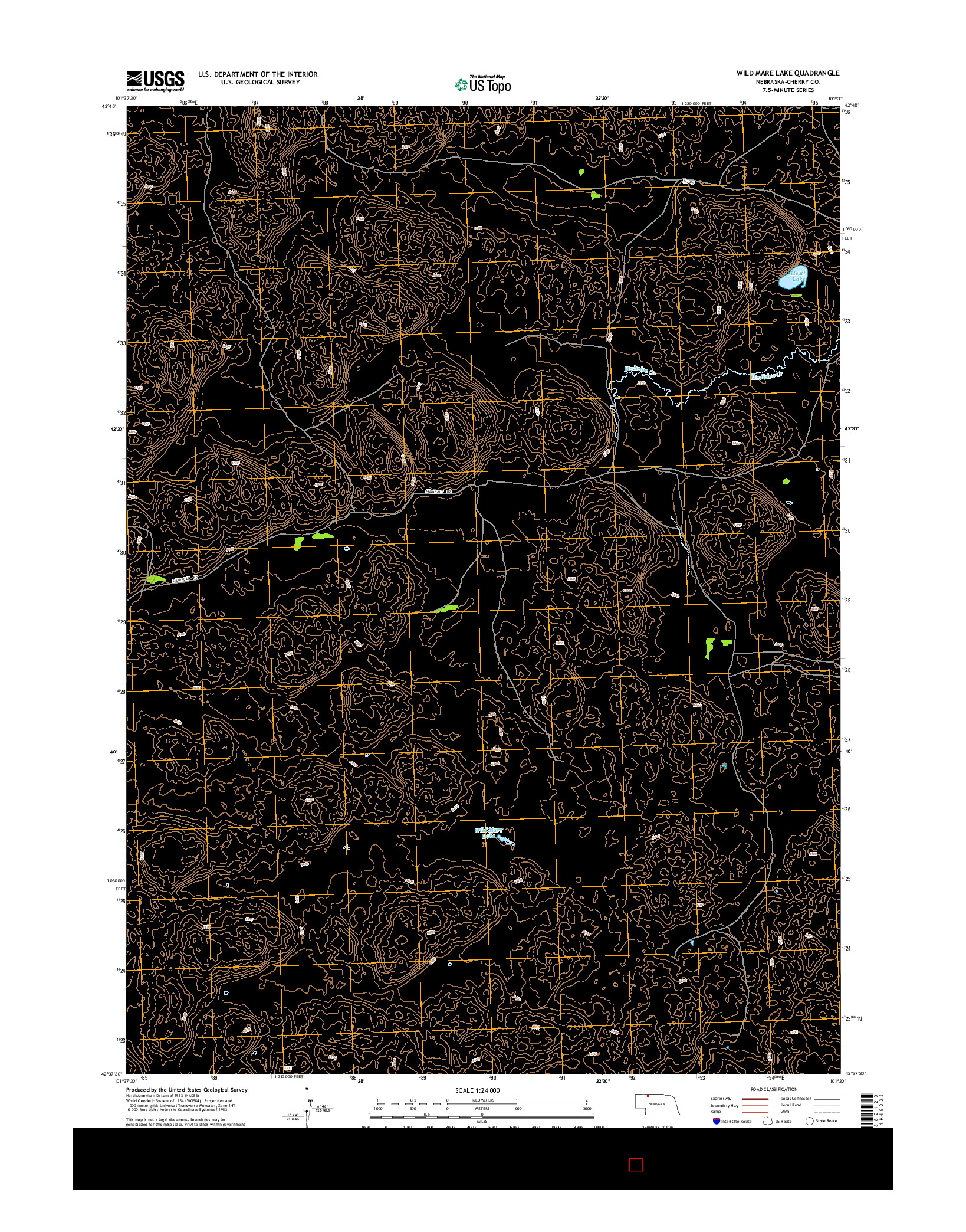 USGS US TOPO 7.5-MINUTE MAP FOR WILD MARE LAKE, NE 2014