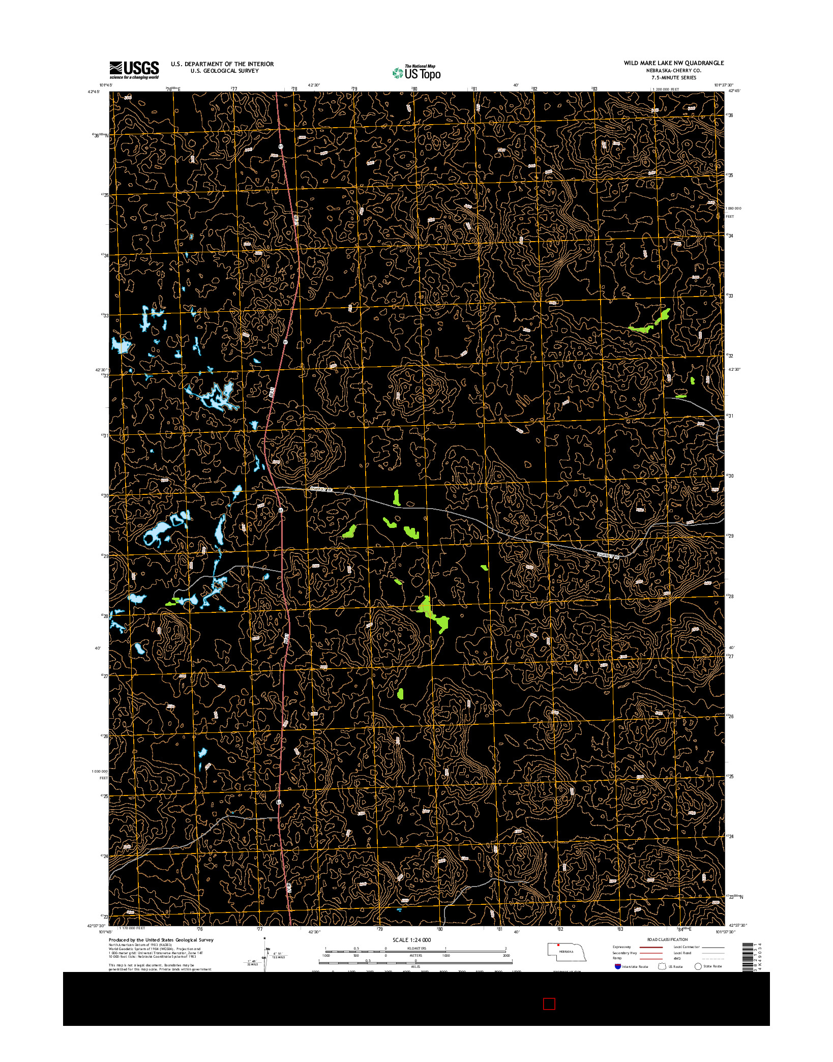 USGS US TOPO 7.5-MINUTE MAP FOR WILD MARE LAKE NW, NE 2014
