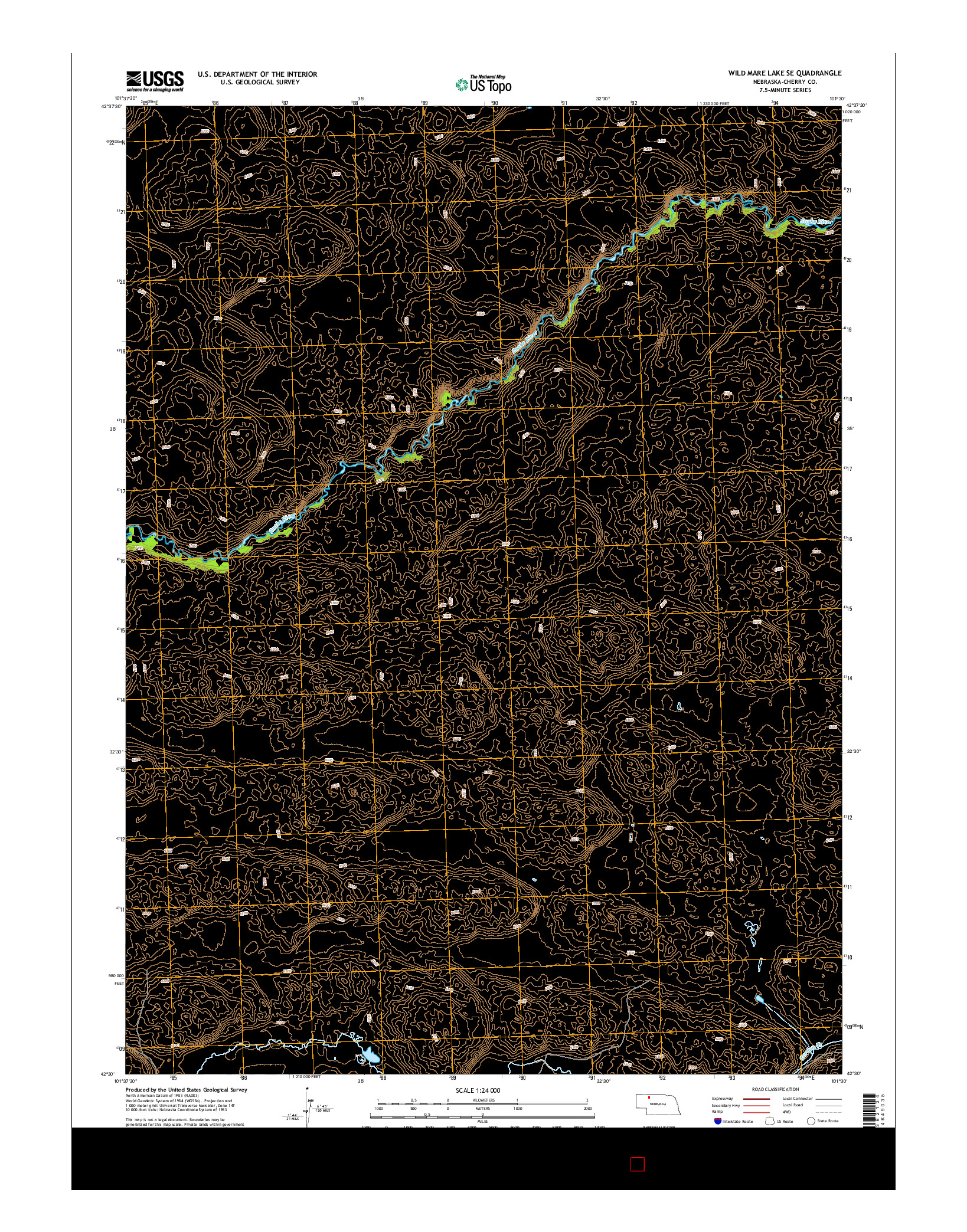 USGS US TOPO 7.5-MINUTE MAP FOR WILD MARE LAKE SE, NE 2014