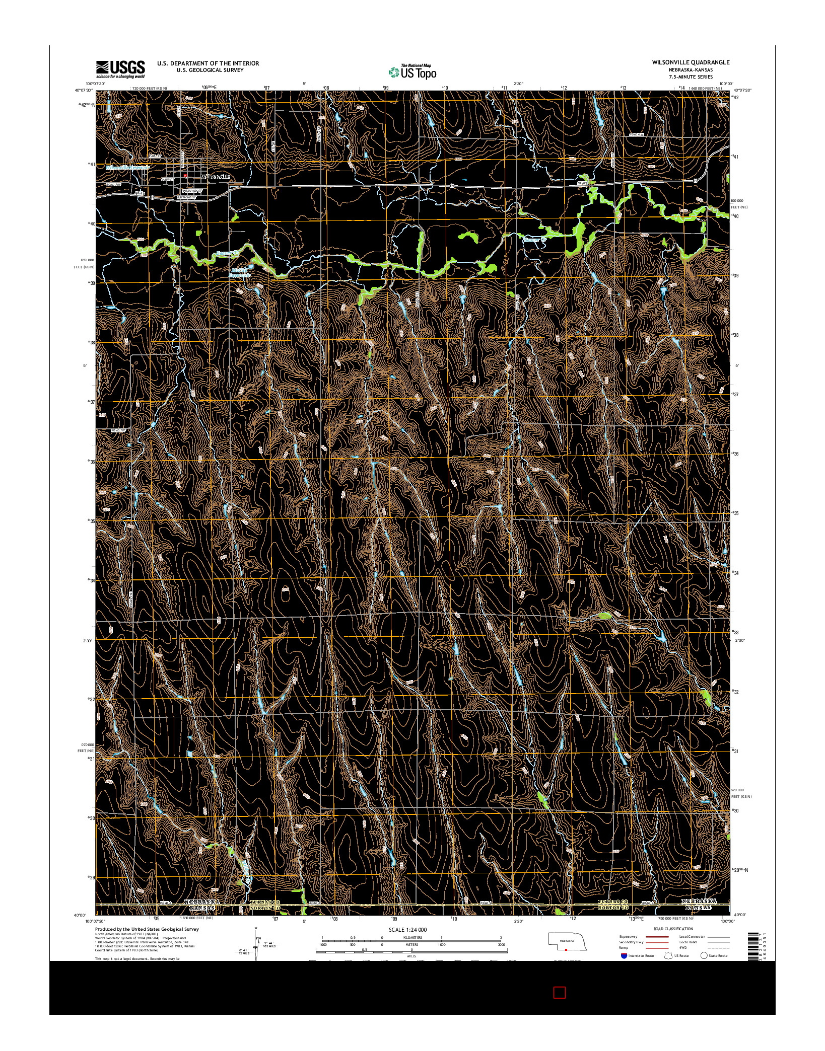 USGS US TOPO 7.5-MINUTE MAP FOR WILSONVILLE, NE-KS 2014