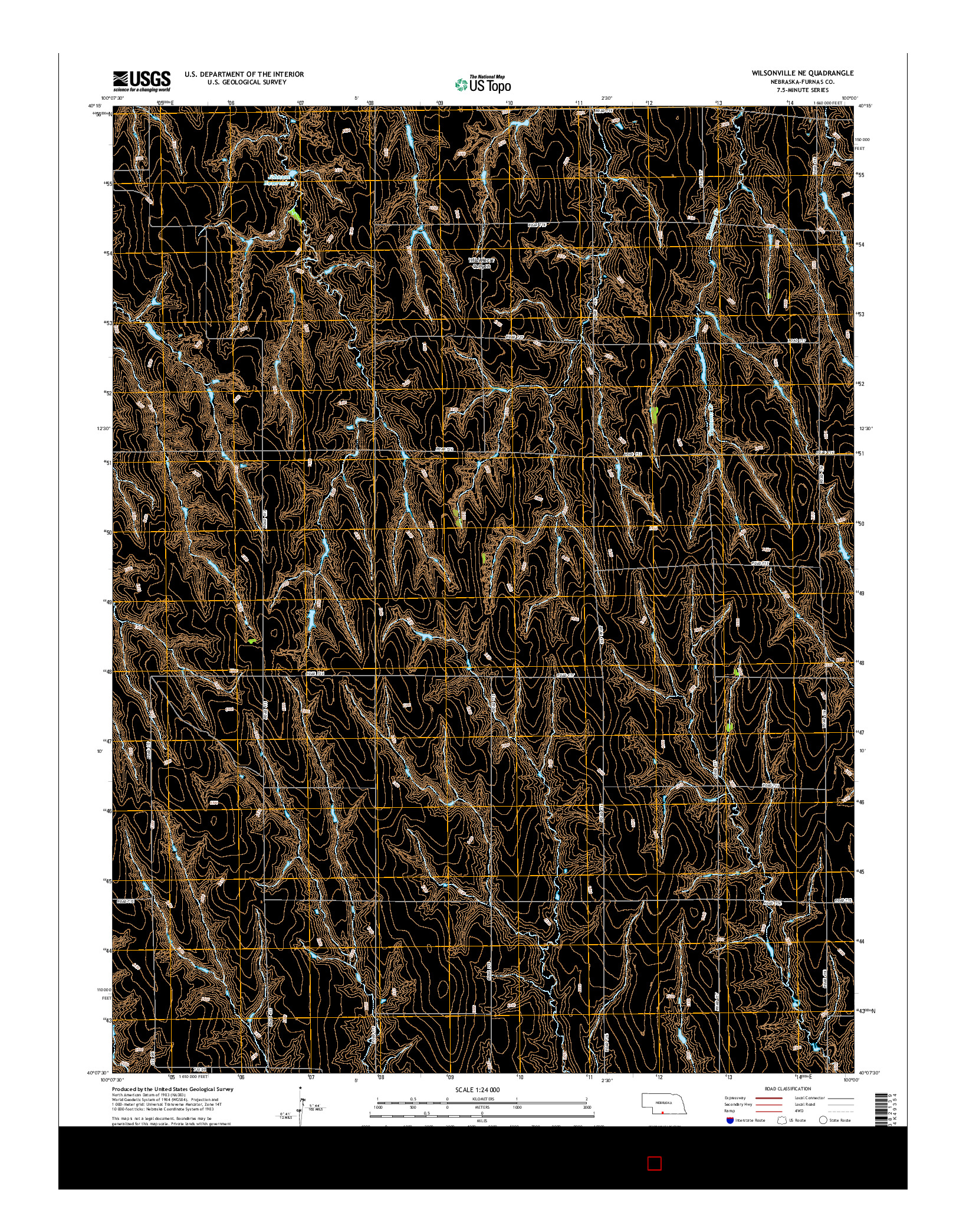 USGS US TOPO 7.5-MINUTE MAP FOR WILSONVILLE NE, NE 2014