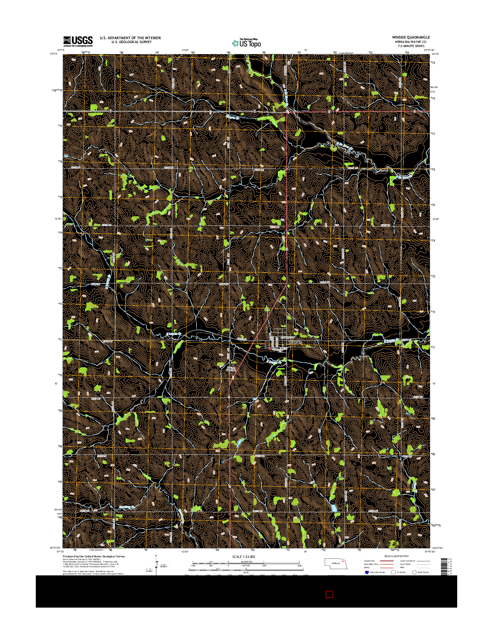 USGS US TOPO 7.5-MINUTE MAP FOR WINSIDE, NE 2014