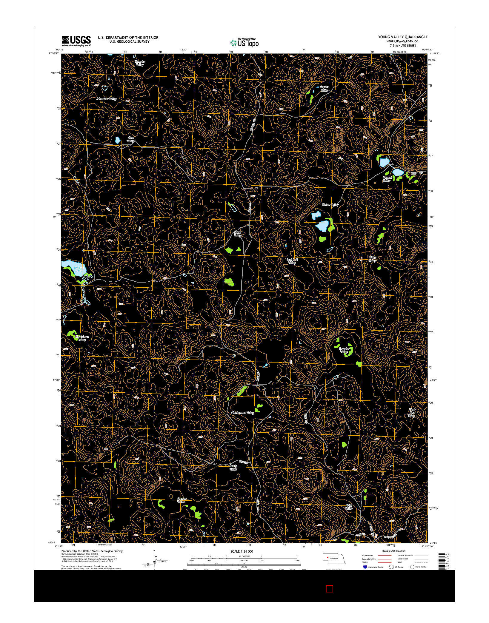 USGS US TOPO 7.5-MINUTE MAP FOR YOUNG VALLEY, NE 2014