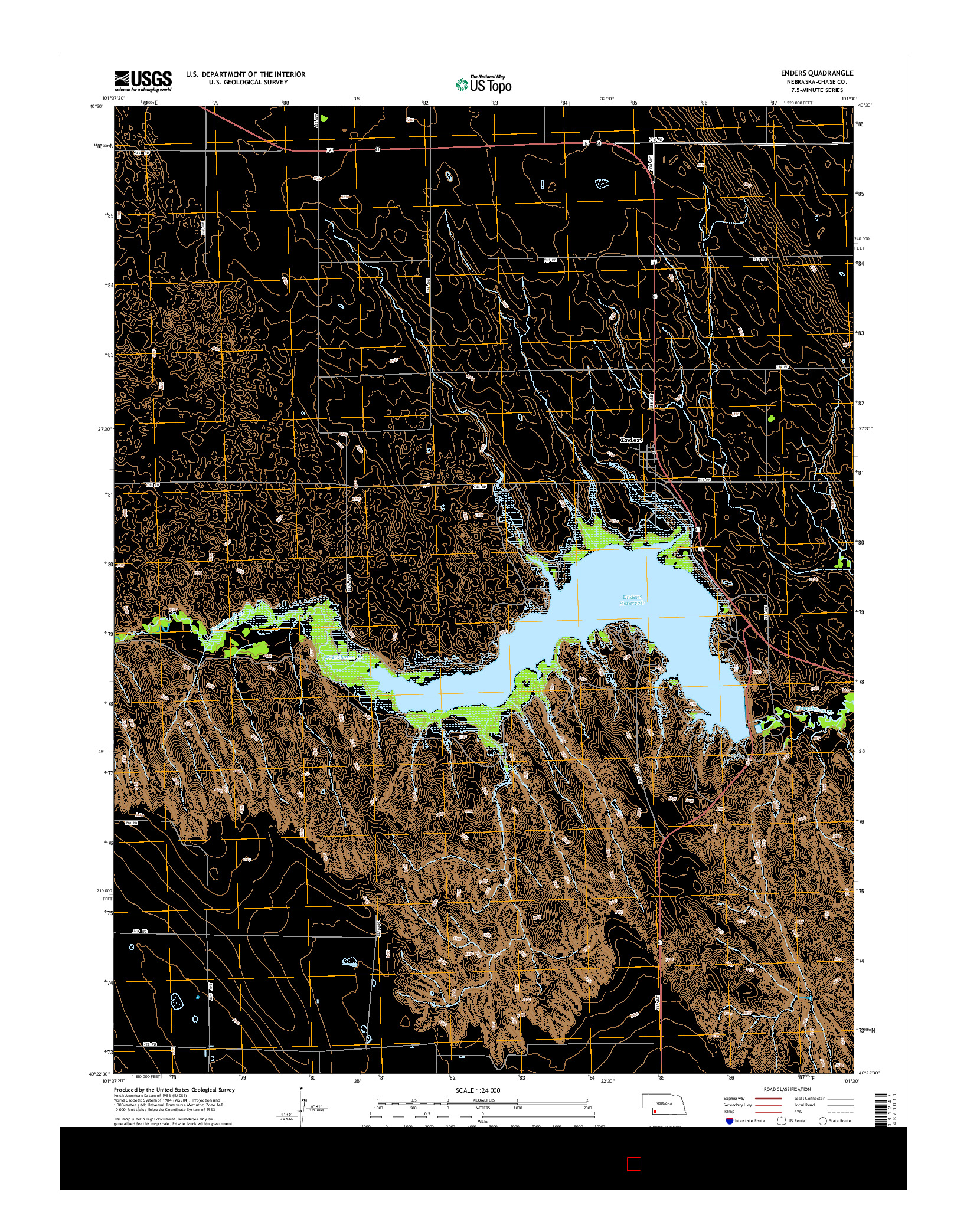 USGS US TOPO 7.5-MINUTE MAP FOR ENDERS, NE 2014