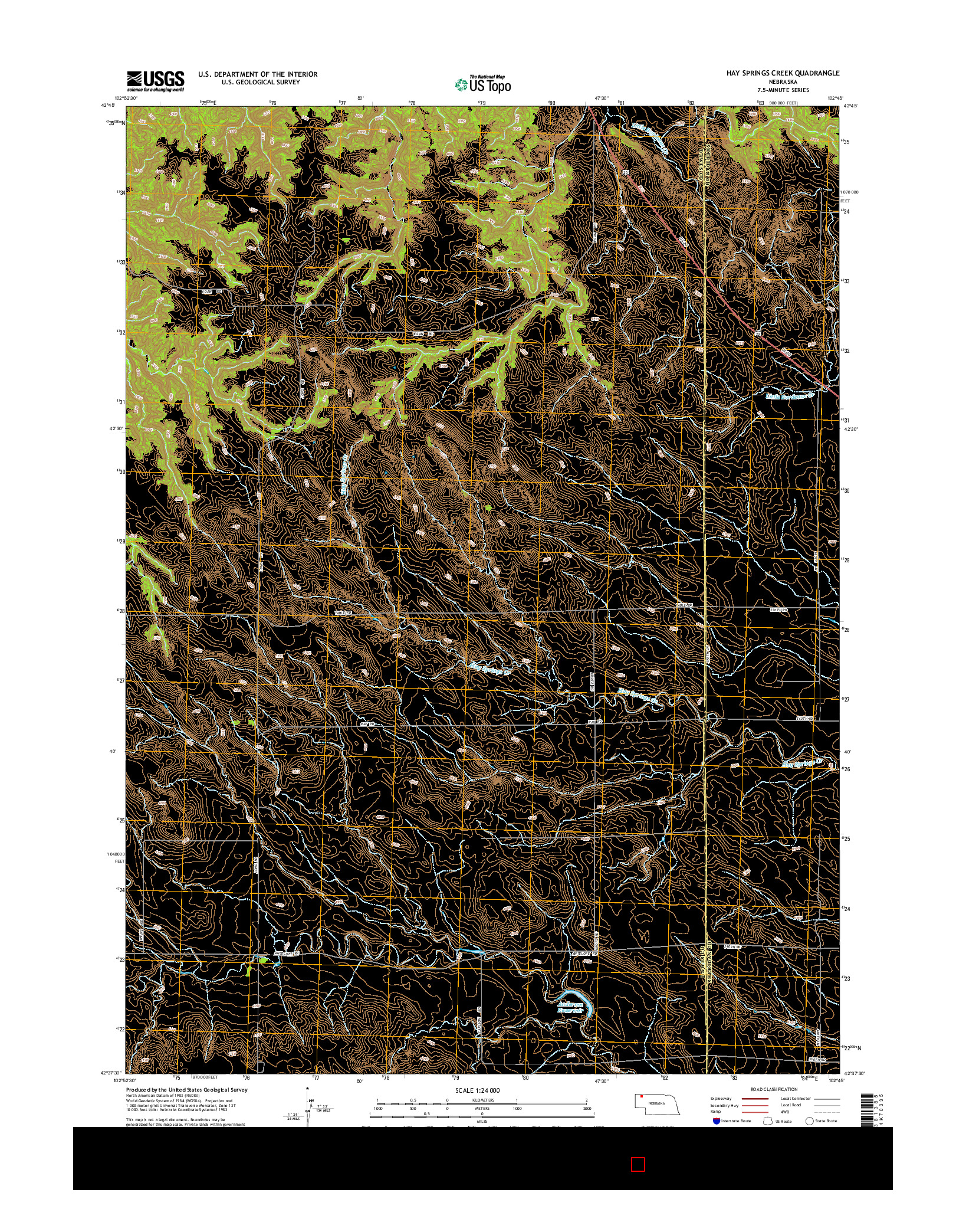 USGS US TOPO 7.5-MINUTE MAP FOR HAY SPRINGS CREEK, NE 2014