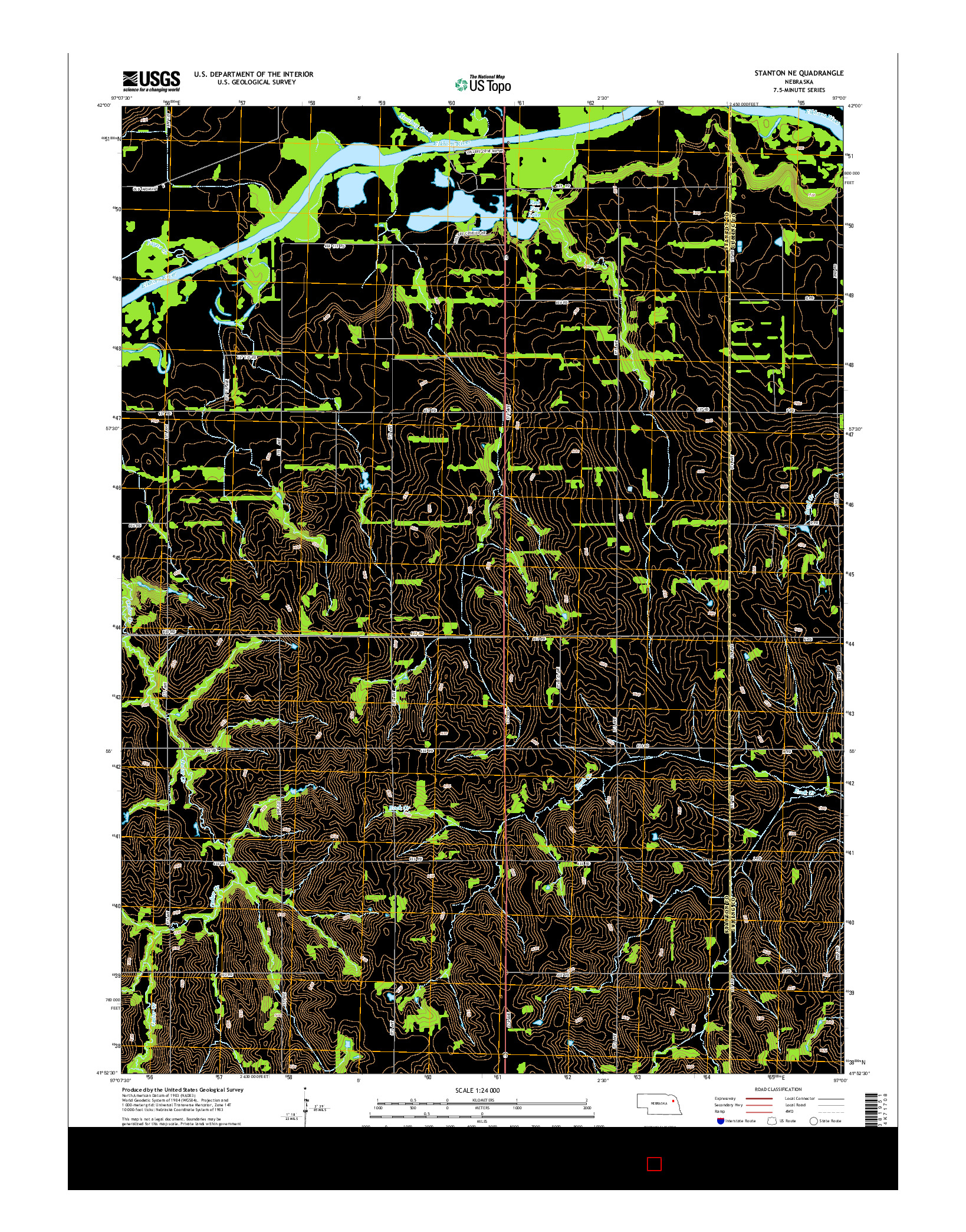 USGS US TOPO 7.5-MINUTE MAP FOR STANTON NE, NE 2014