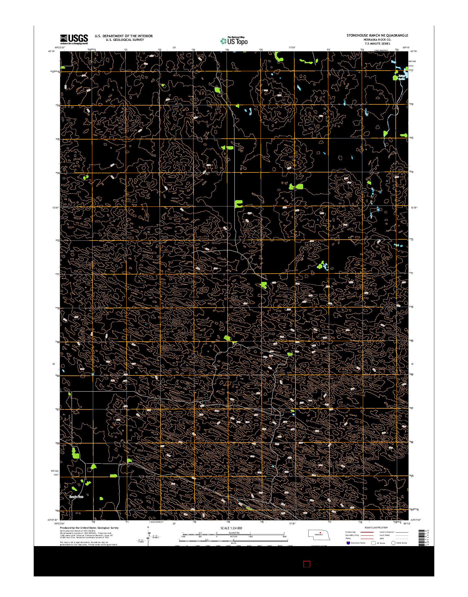 USGS US TOPO 7.5-MINUTE MAP FOR STONEHOUSE RANCH NE, NE 2014