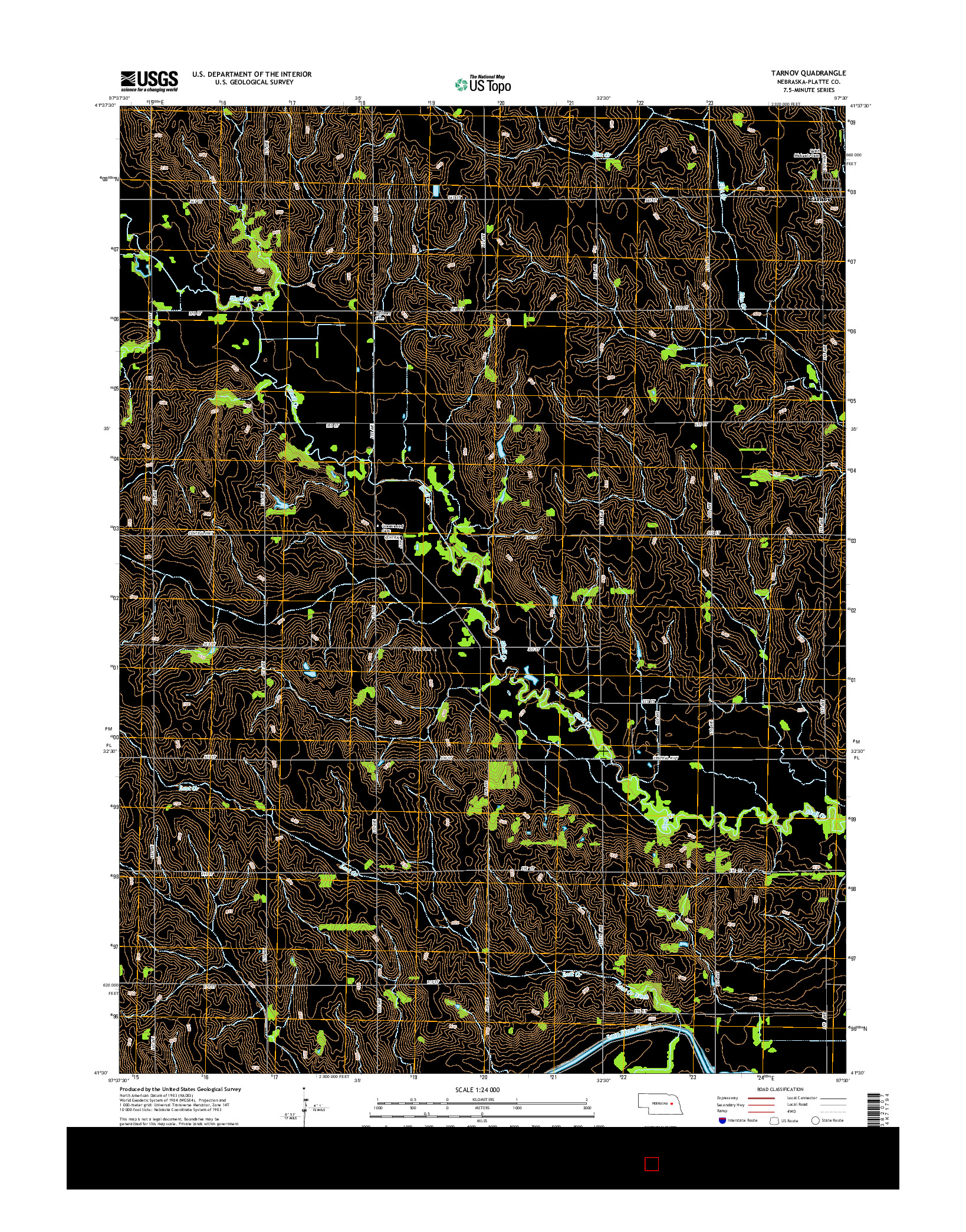 USGS US TOPO 7.5-MINUTE MAP FOR TARNOV, NE 2014