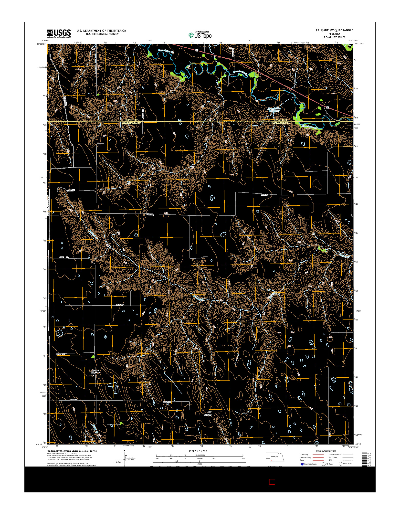 USGS US TOPO 7.5-MINUTE MAP FOR PALISADE SW, NE 2014