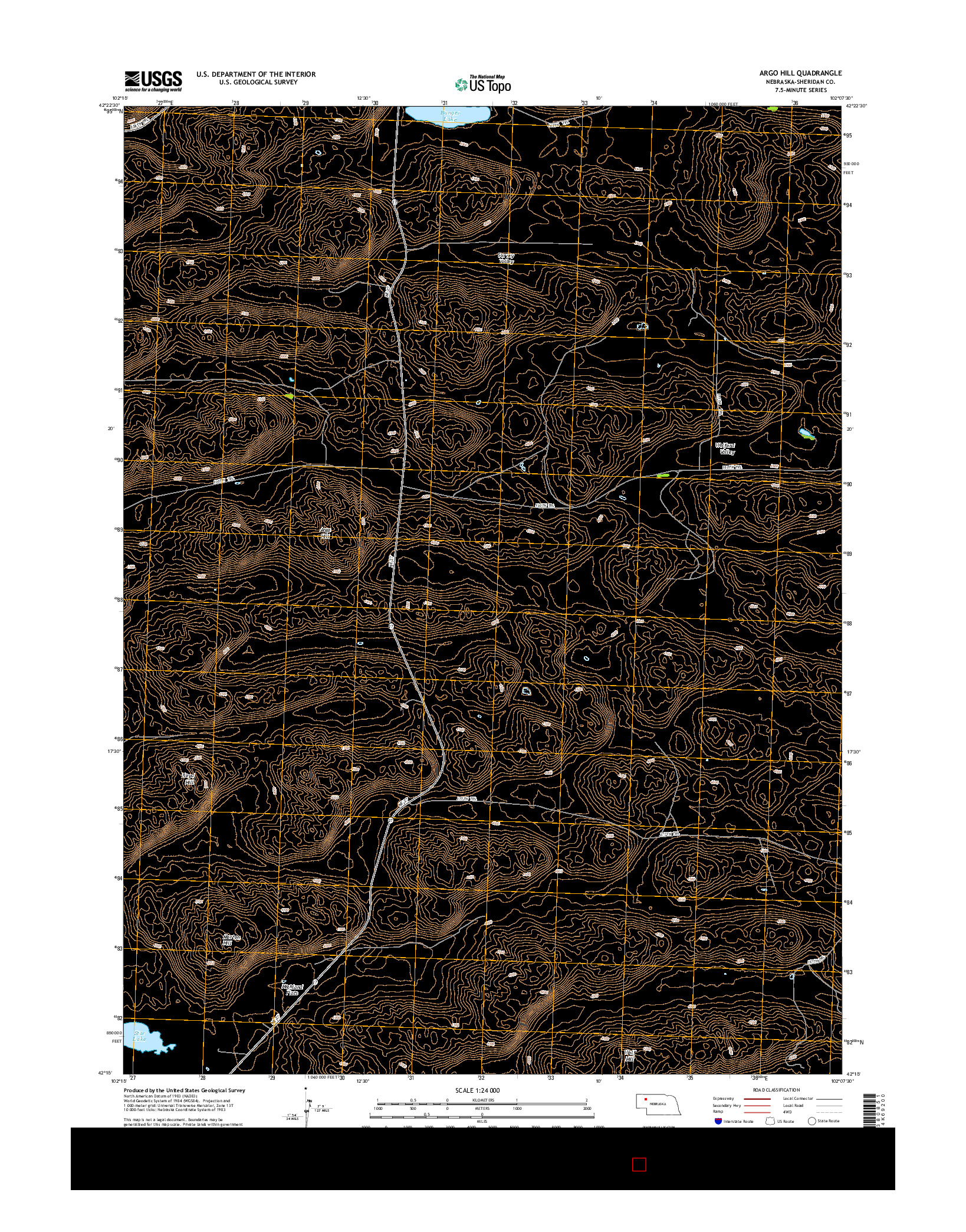 USGS US TOPO 7.5-MINUTE MAP FOR ARGO HILL, NE 2014