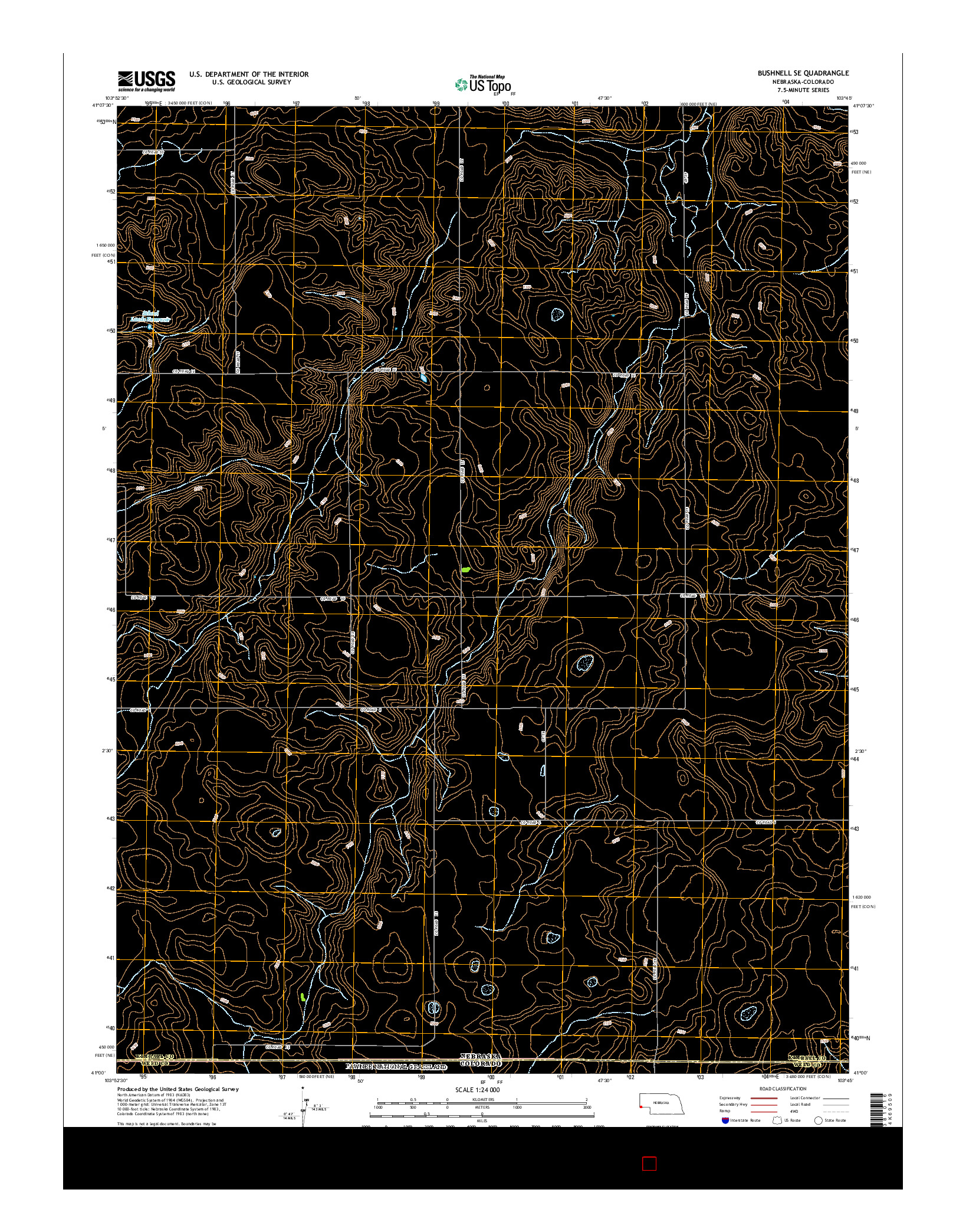 USGS US TOPO 7.5-MINUTE MAP FOR BUSHNELL SE, NE-CO 2014