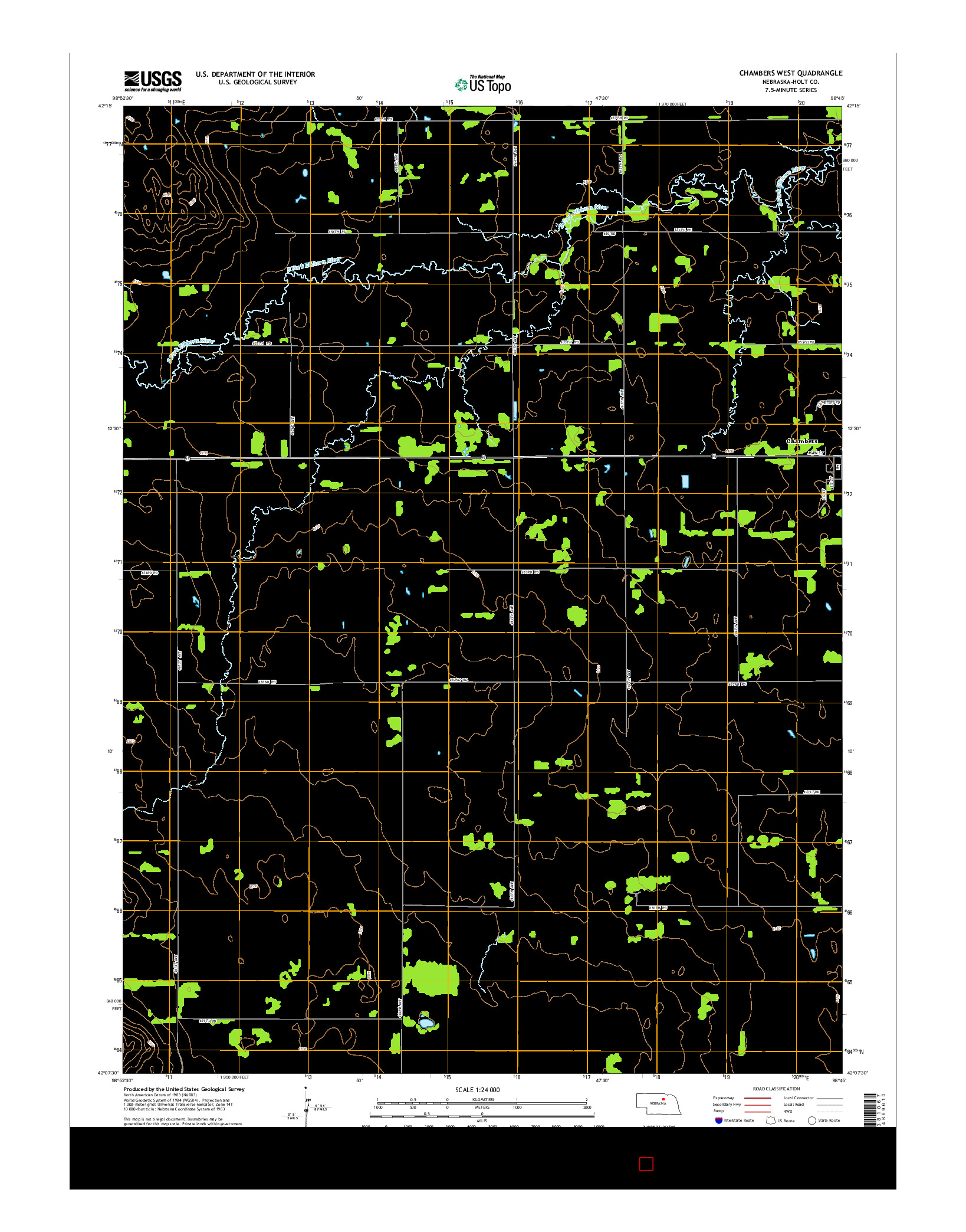 USGS US TOPO 7.5-MINUTE MAP FOR CHAMBERS WEST, NE 2014