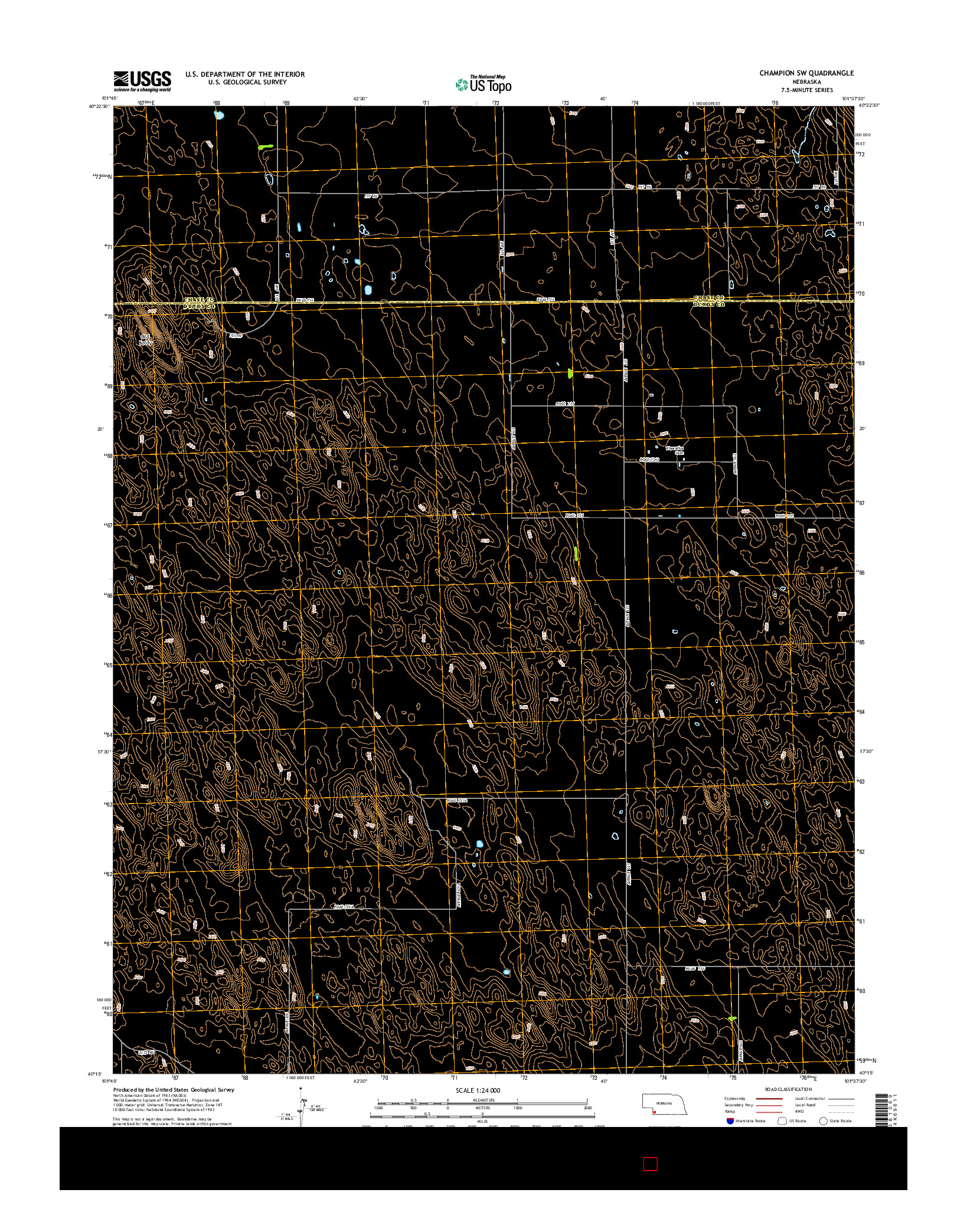 USGS US TOPO 7.5-MINUTE MAP FOR CHAMPION SW, NE 2014