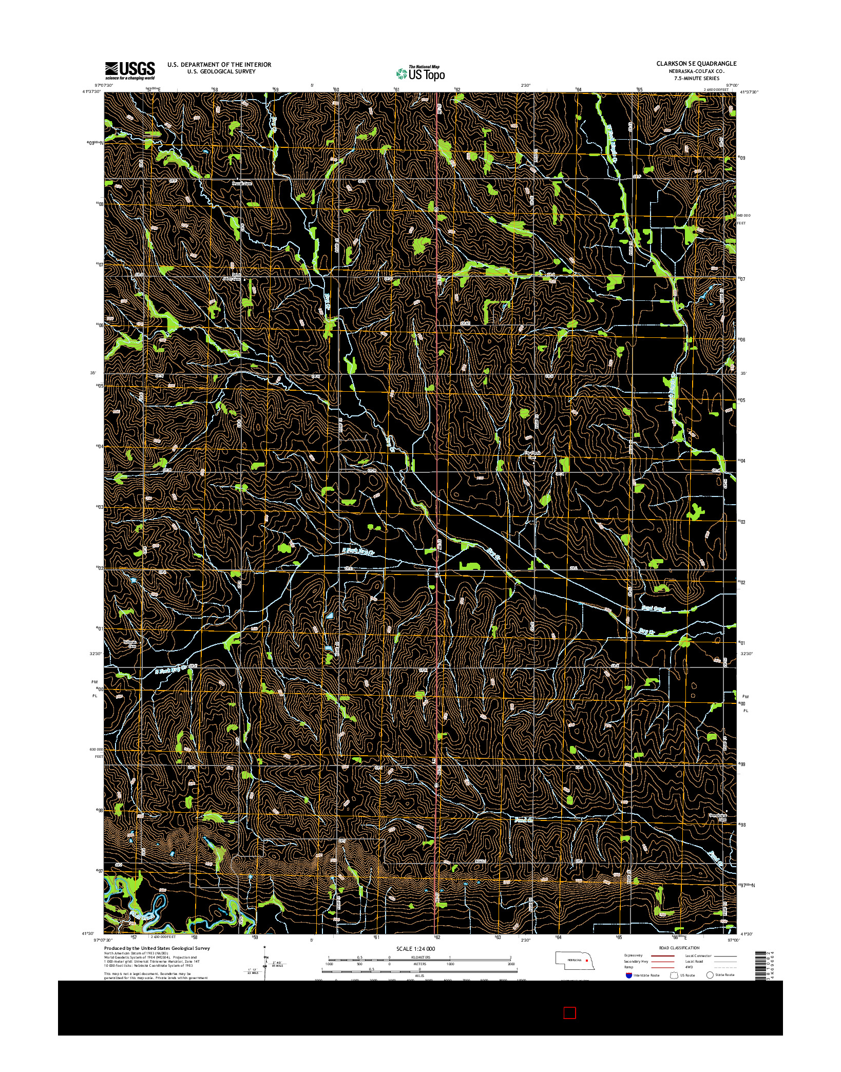 USGS US TOPO 7.5-MINUTE MAP FOR CLARKSON SE, NE 2014
