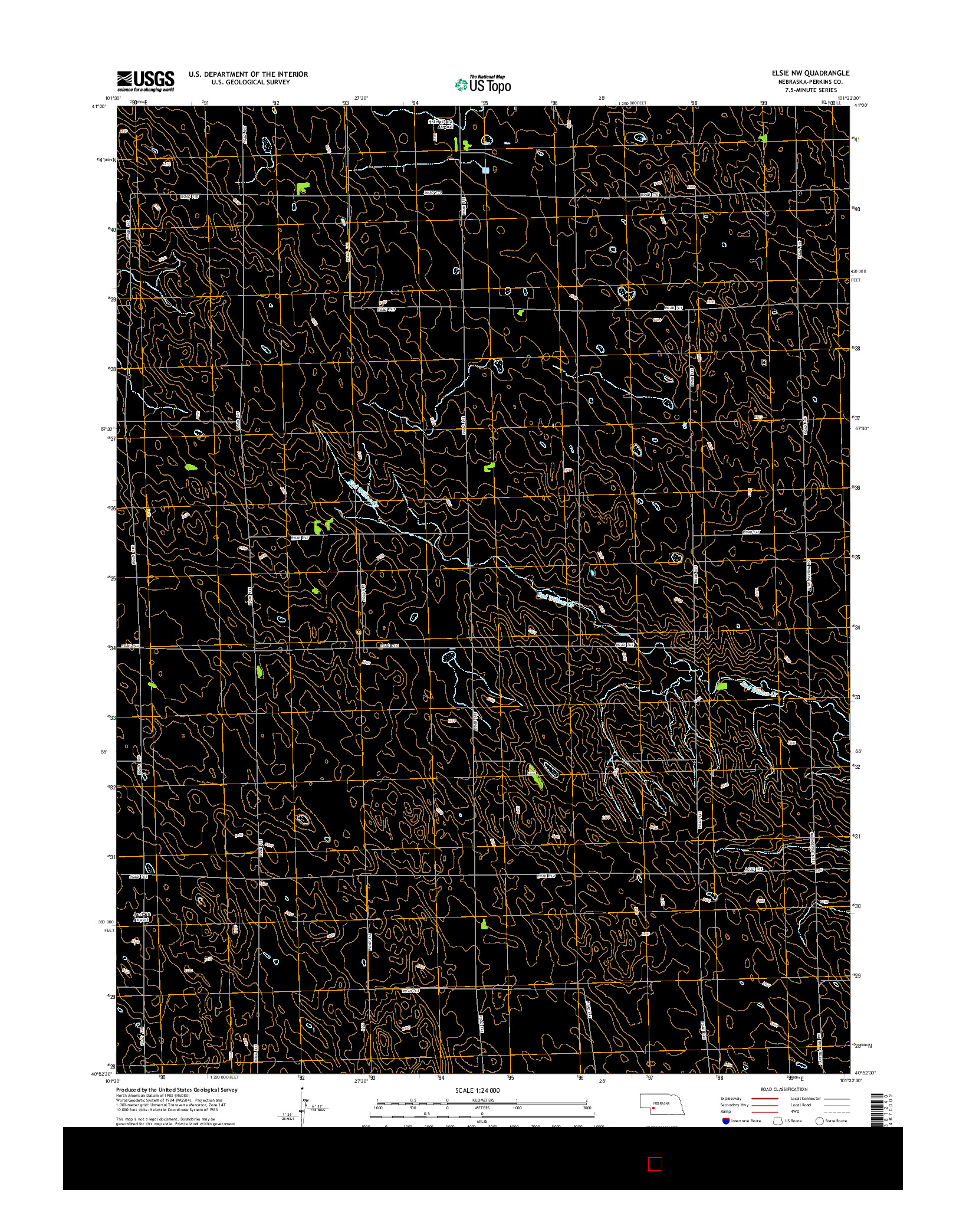 USGS US TOPO 7.5-MINUTE MAP FOR ELSIE NW, NE 2014