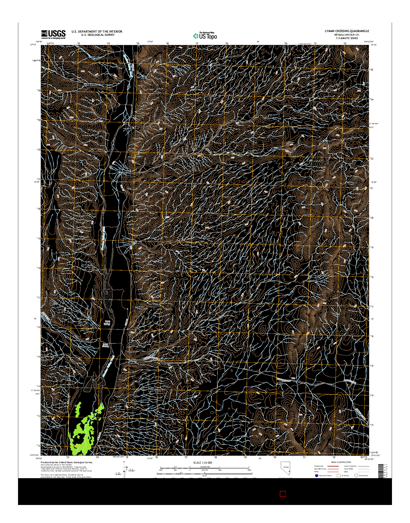 USGS US TOPO 7.5-MINUTE MAP FOR LYMAN CROSSING, NV 2014