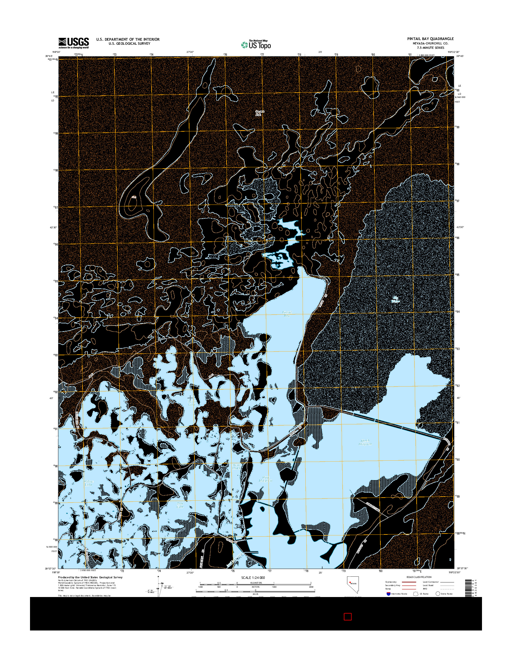 USGS US TOPO 7.5-MINUTE MAP FOR PINTAIL BAY, NV 2014