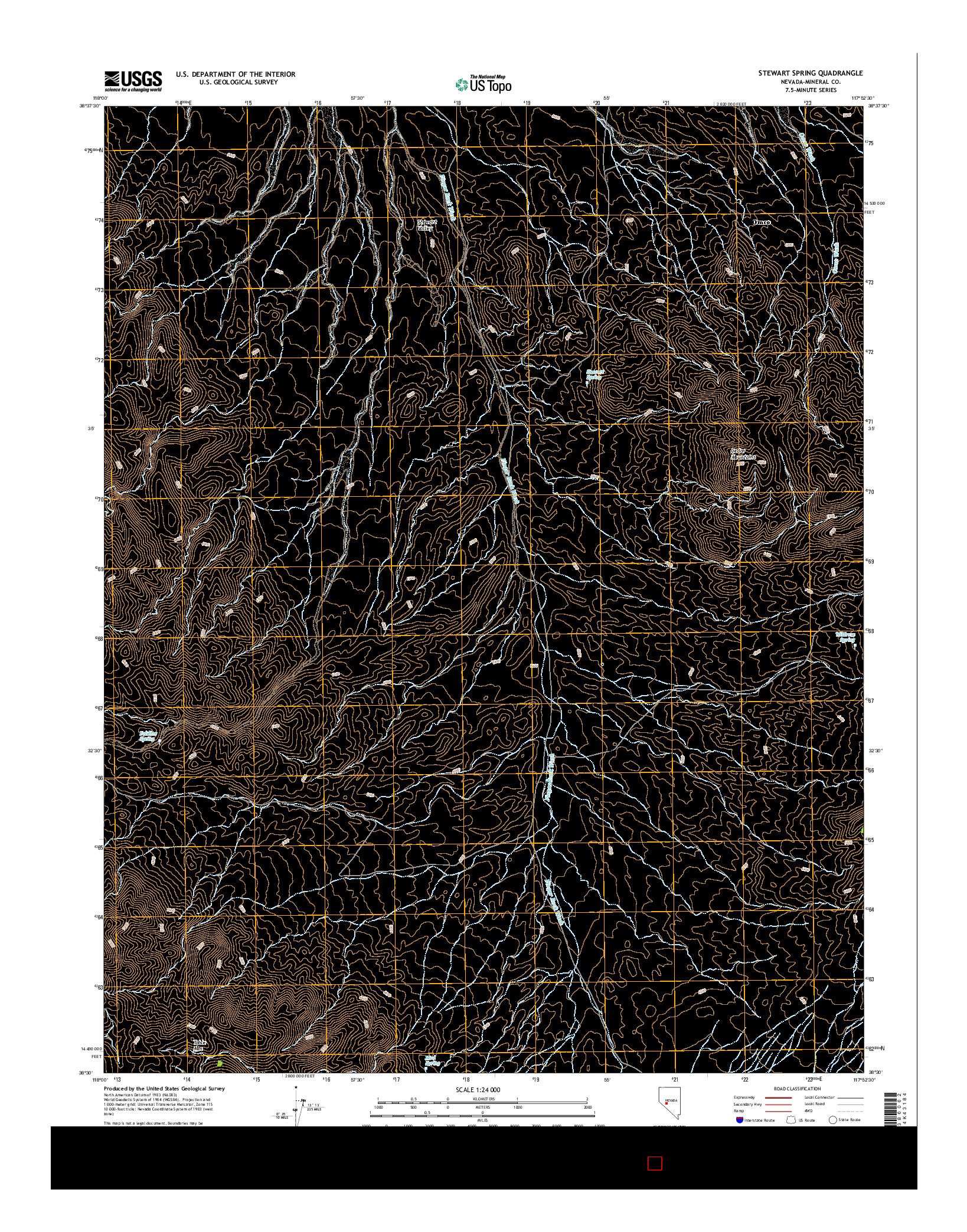 USGS US TOPO 7.5-MINUTE MAP FOR STEWART SPRING, NV 2014