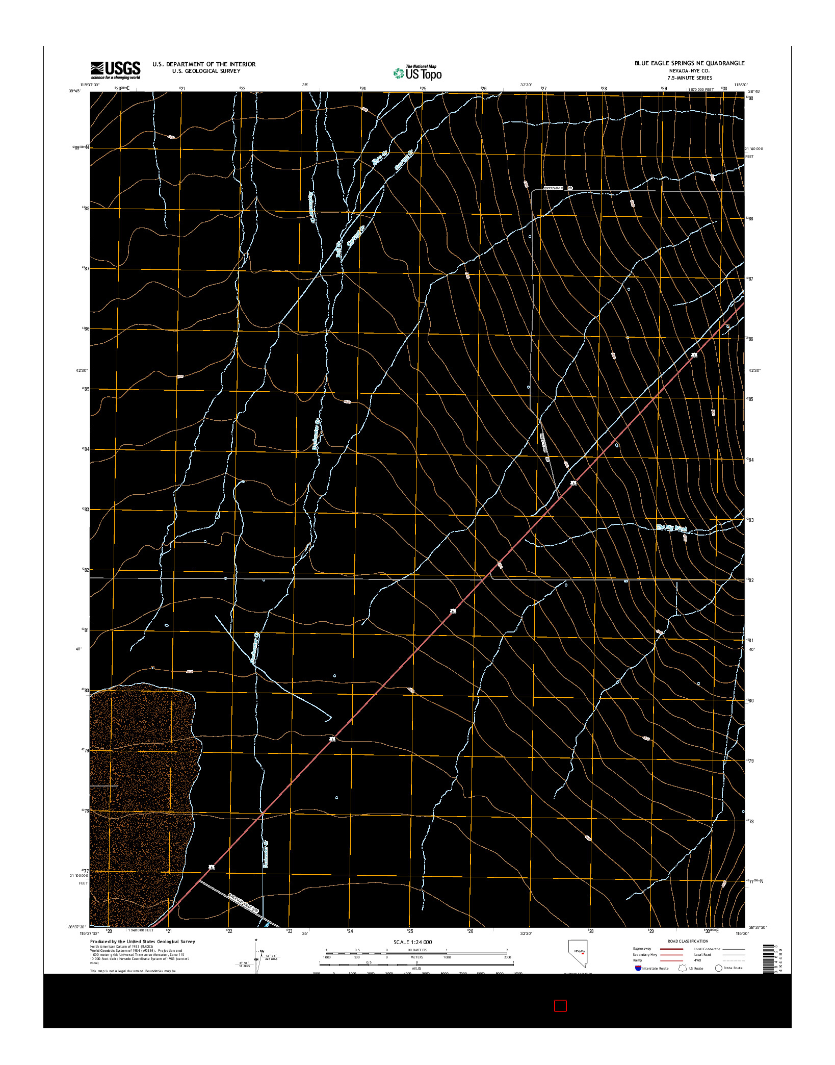 USGS US TOPO 7.5-MINUTE MAP FOR BLUE EAGLE SPRINGS NE, NV 2014