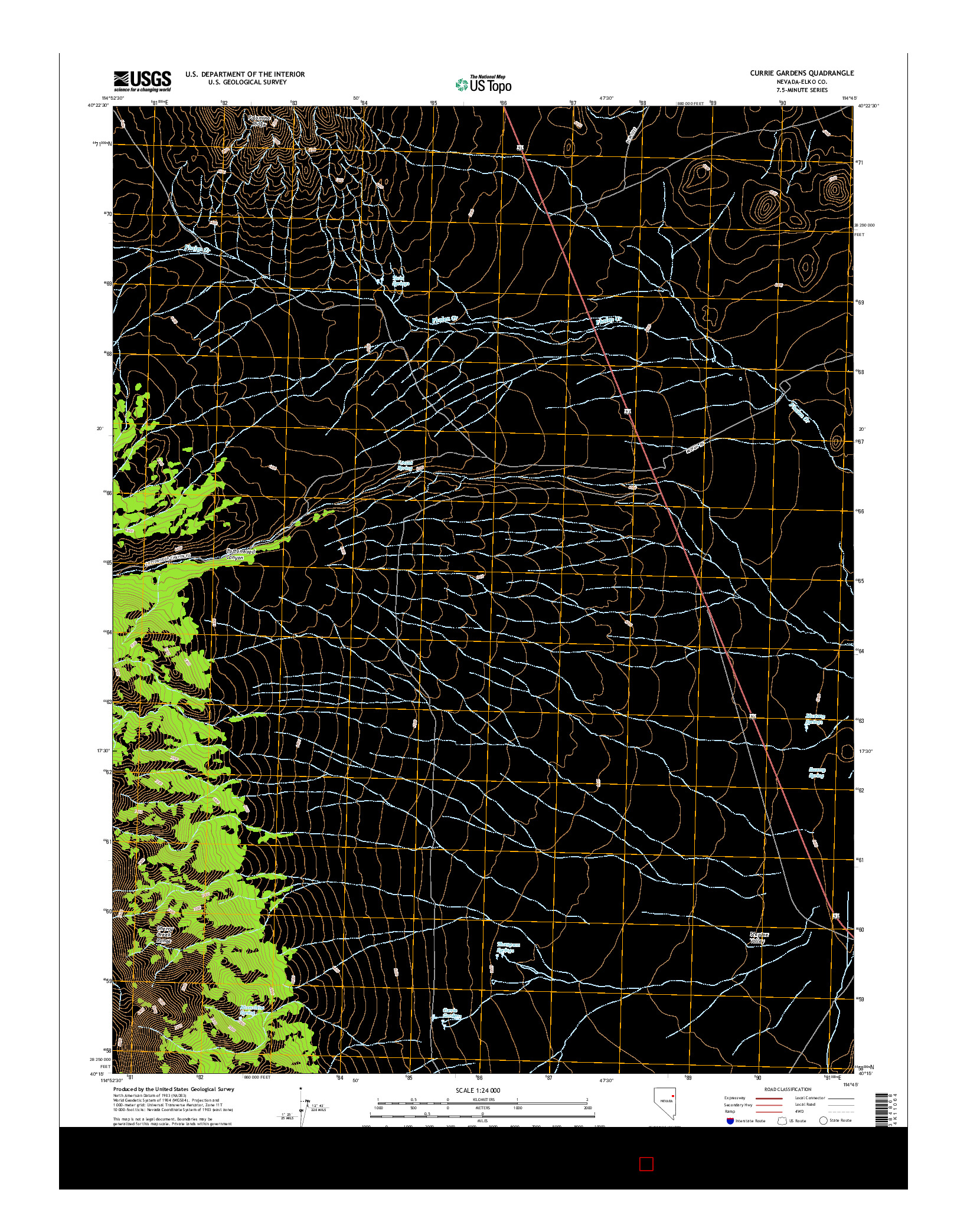 USGS US TOPO 7.5-MINUTE MAP FOR CURRIE GARDENS, NV 2014