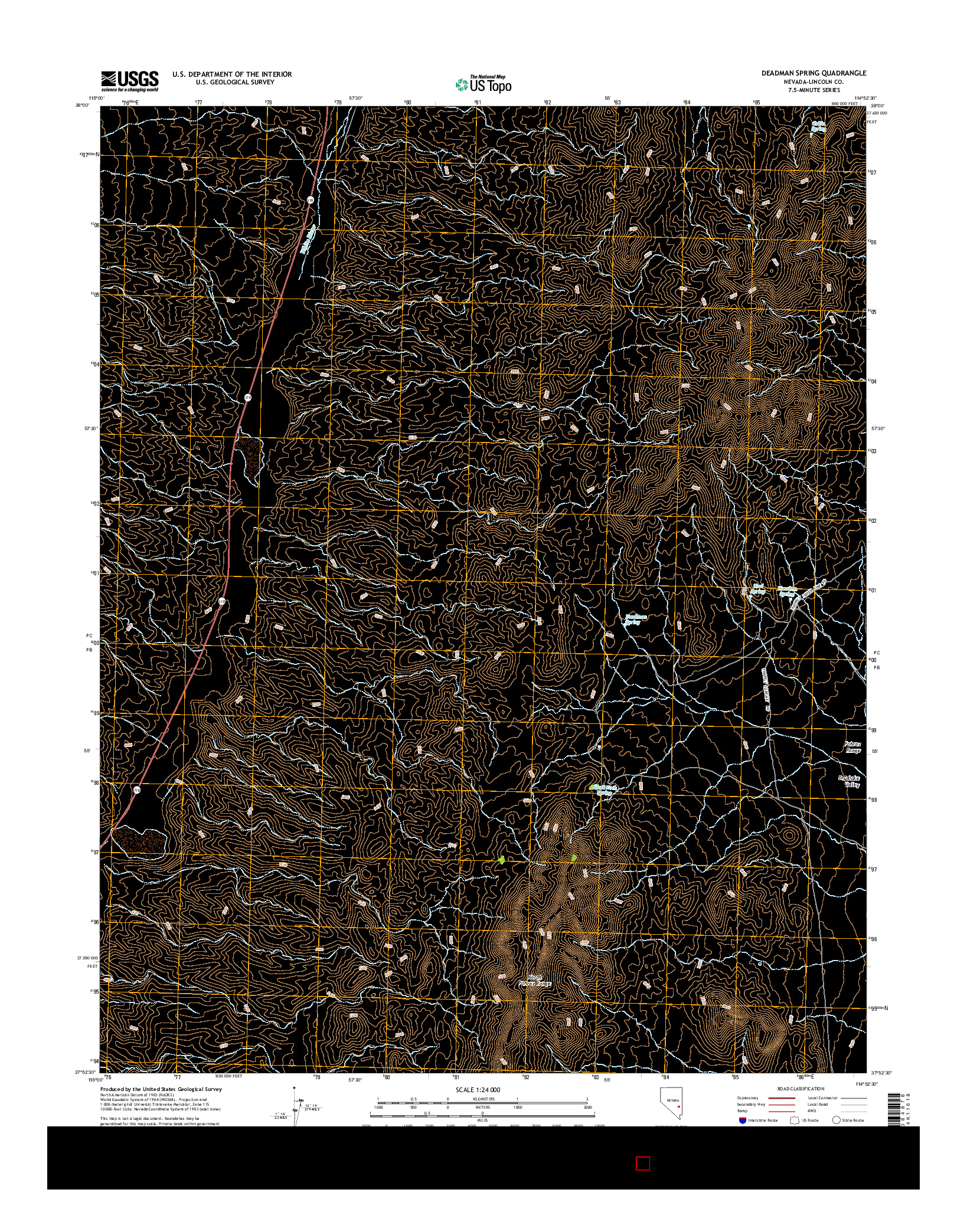 USGS US TOPO 7.5-MINUTE MAP FOR DEADMAN SPRING, NV 2014