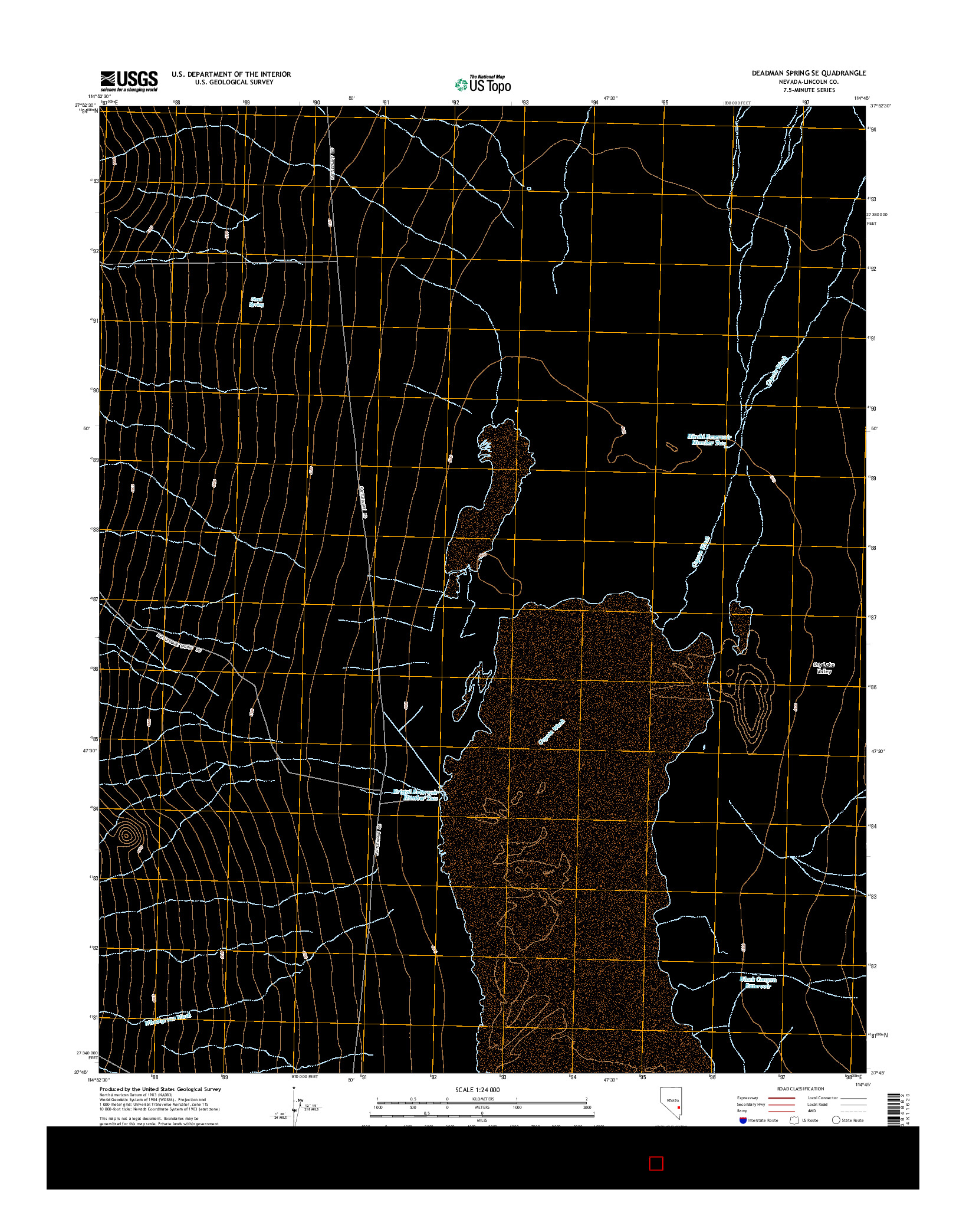 USGS US TOPO 7.5-MINUTE MAP FOR DEADMAN SPRING SE, NV 2014