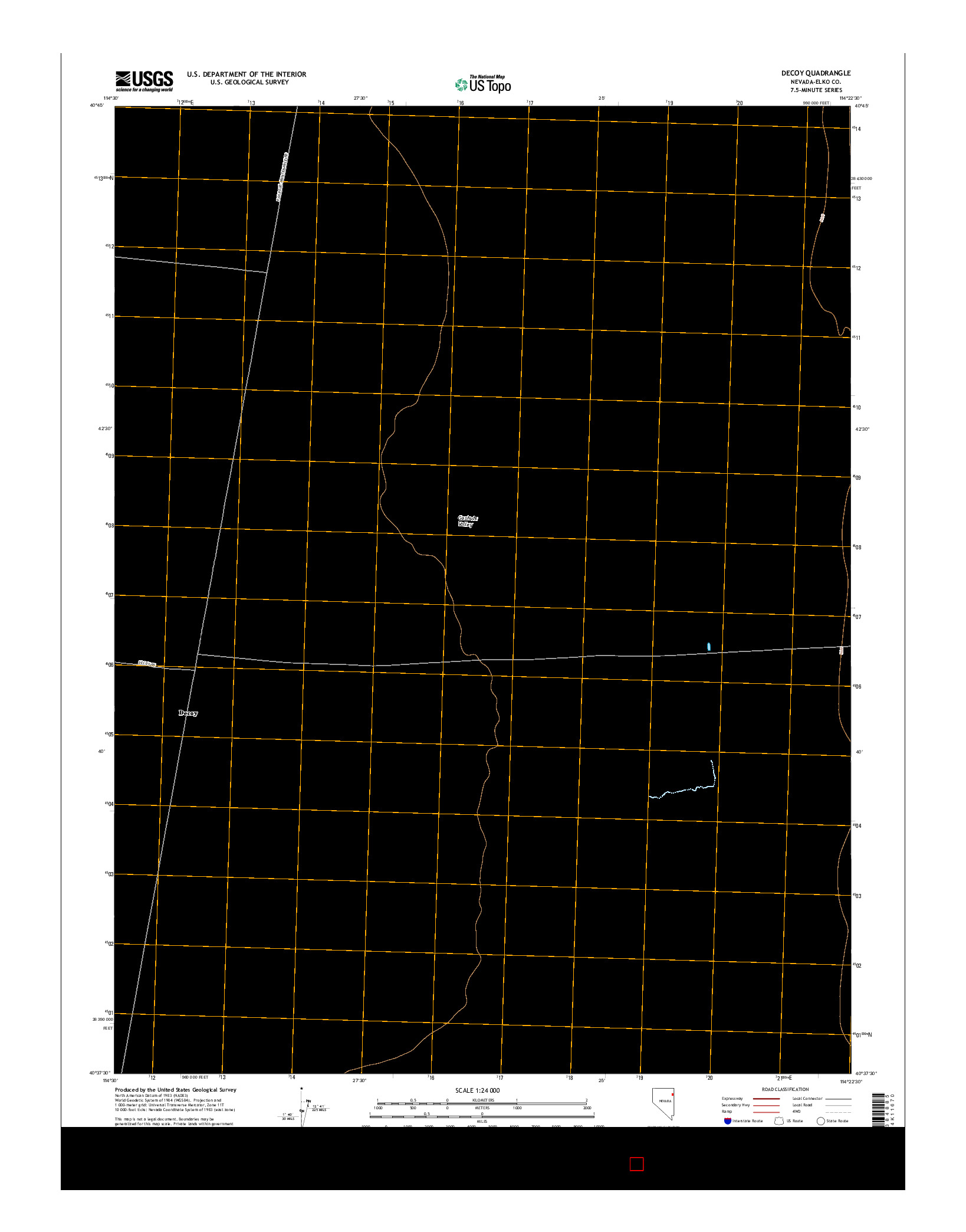USGS US TOPO 7.5-MINUTE MAP FOR DECOY, NV 2014