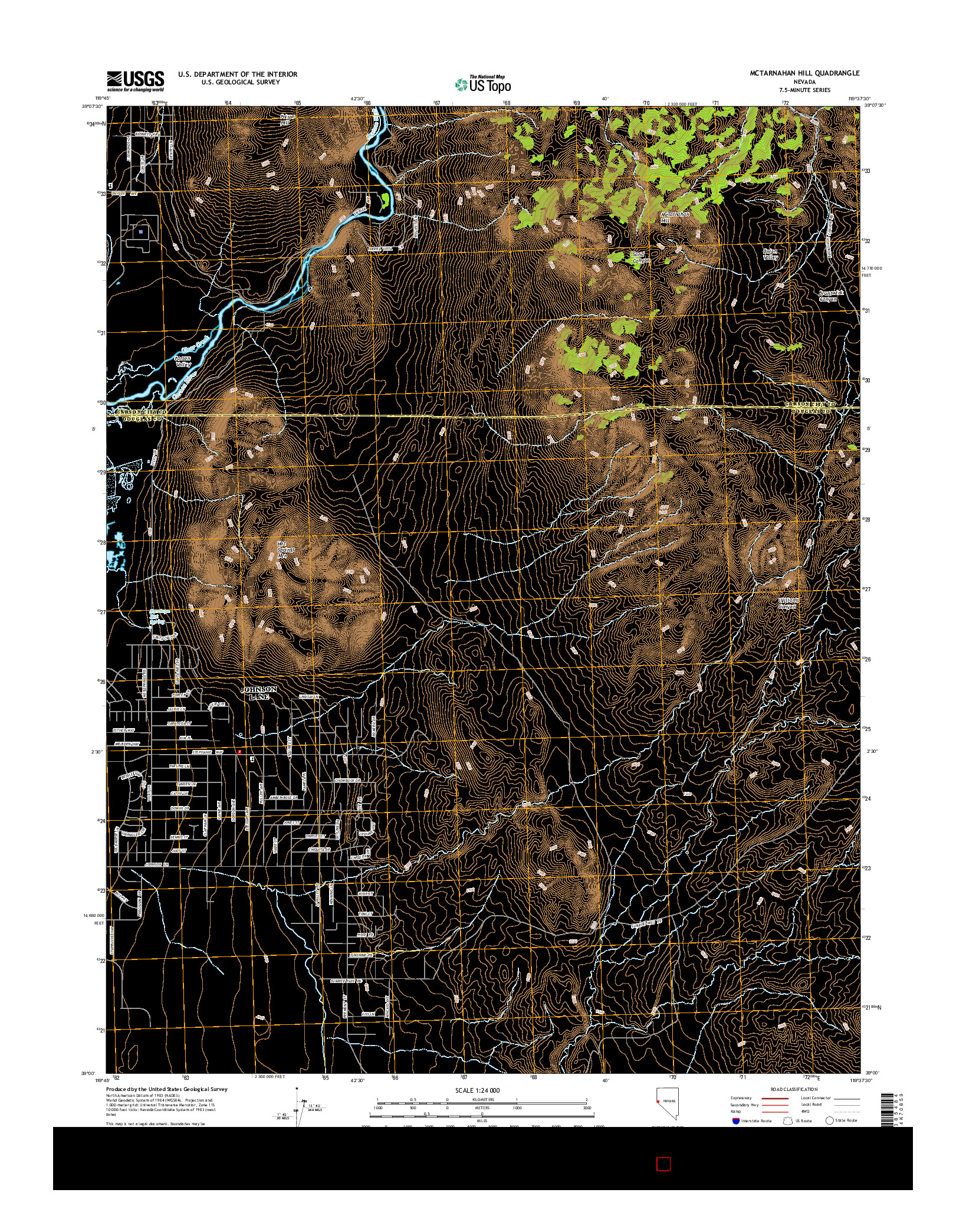 USGS US TOPO 7.5-MINUTE MAP FOR MCTARNAHAN HILL, NV 2014