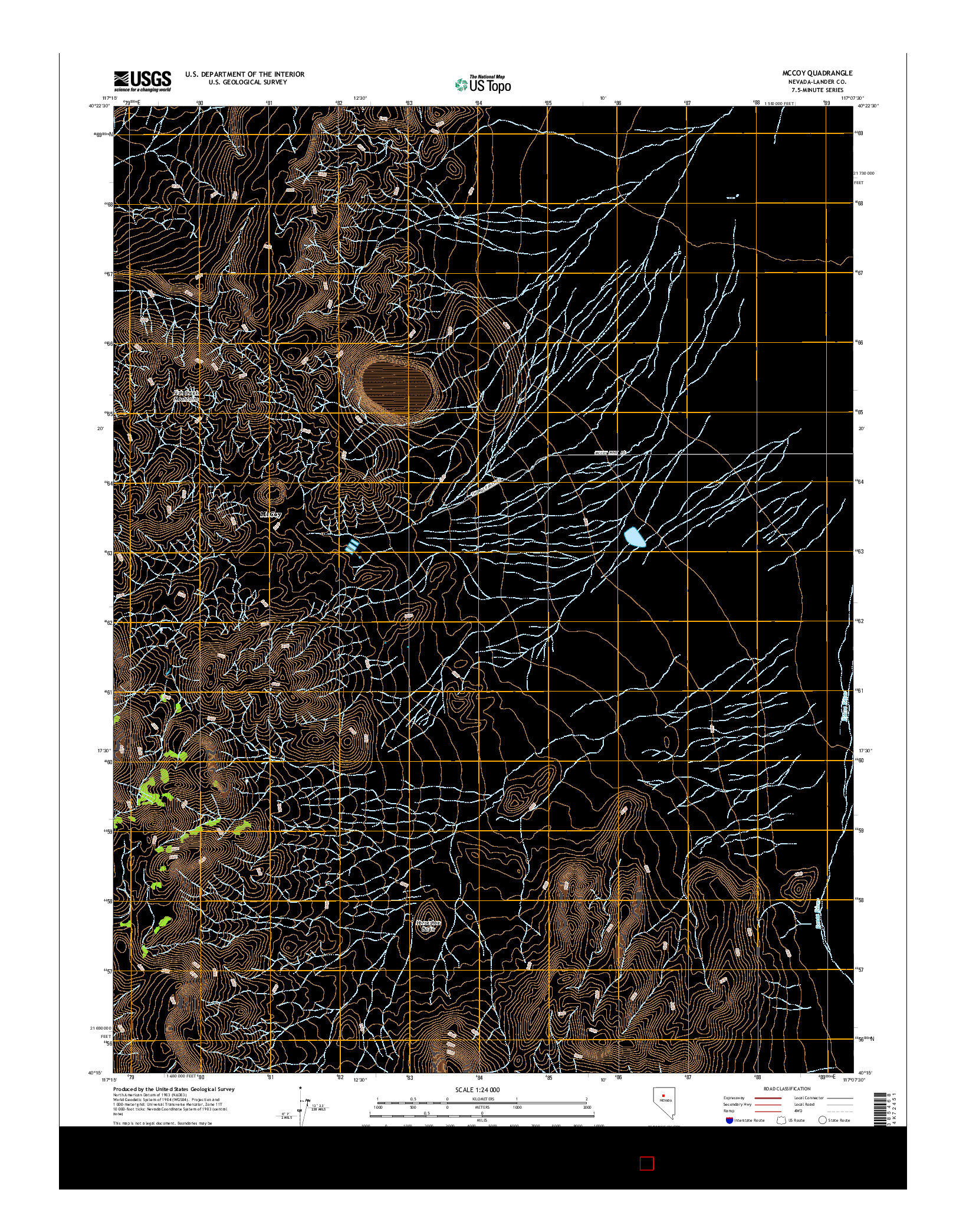 USGS US TOPO 7.5-MINUTE MAP FOR MCCOY, NV 2014