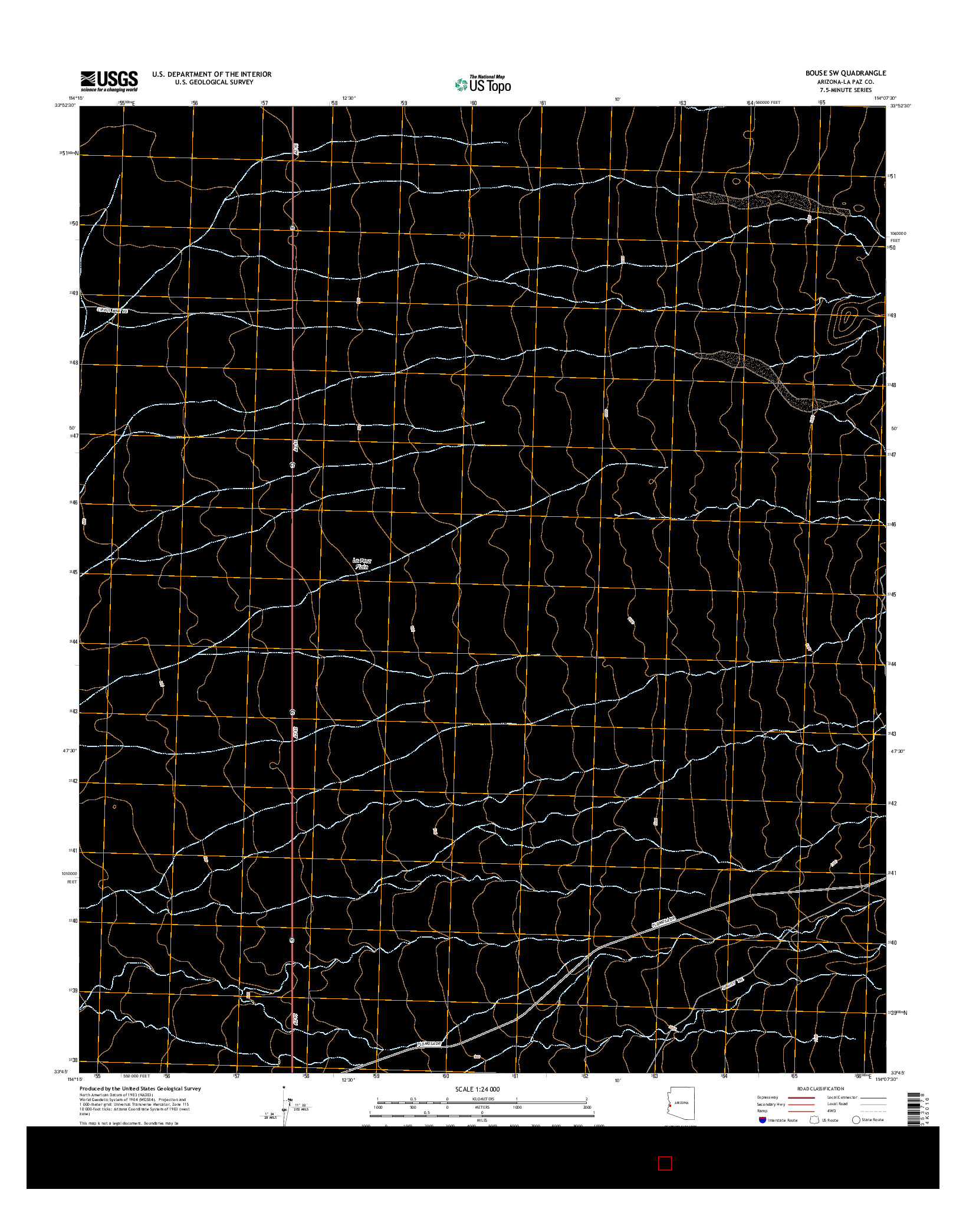 USGS US TOPO 7.5-MINUTE MAP FOR BOUSE SW, AZ 2014