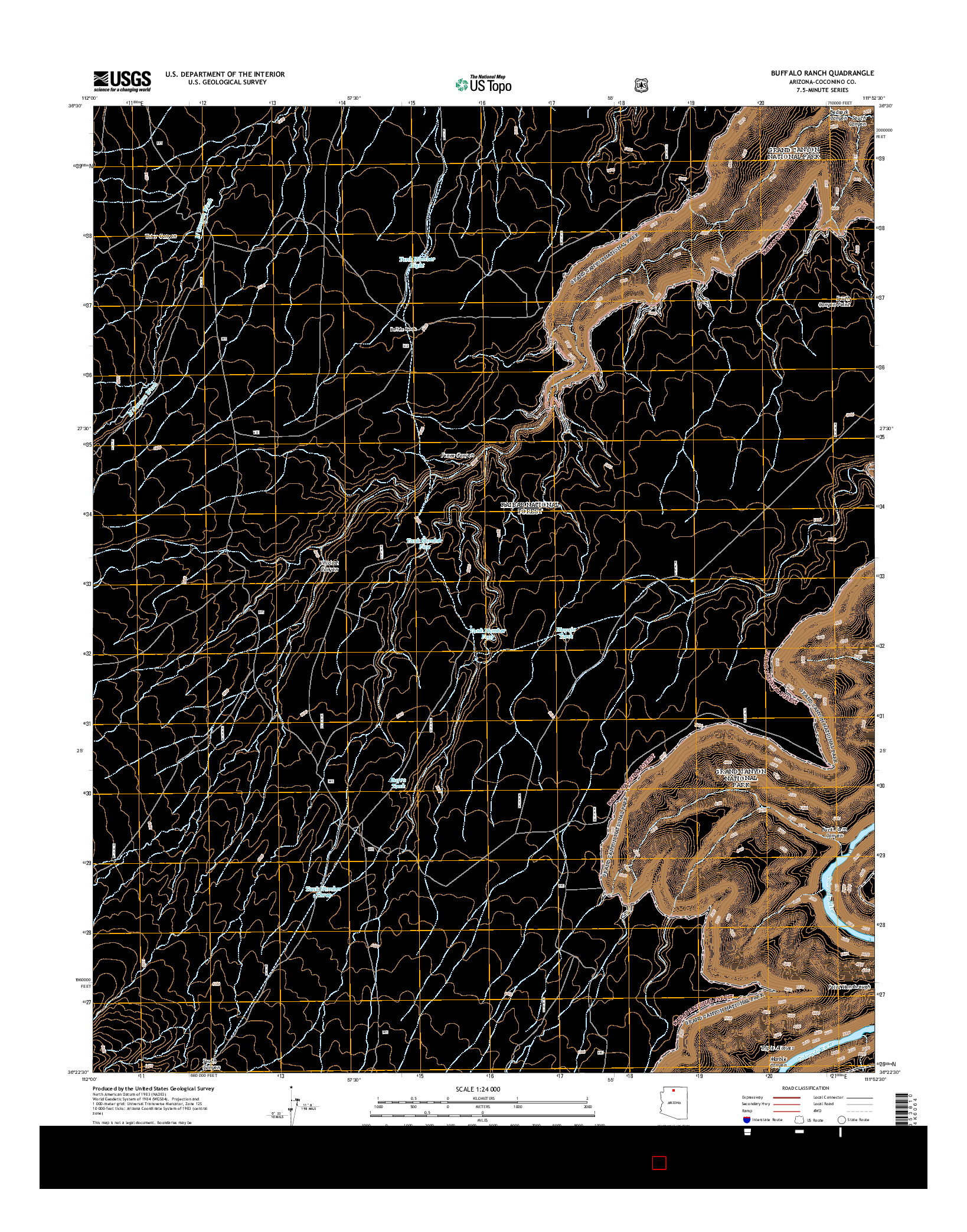 USGS US TOPO 7.5-MINUTE MAP FOR BUFFALO RANCH, AZ 2014