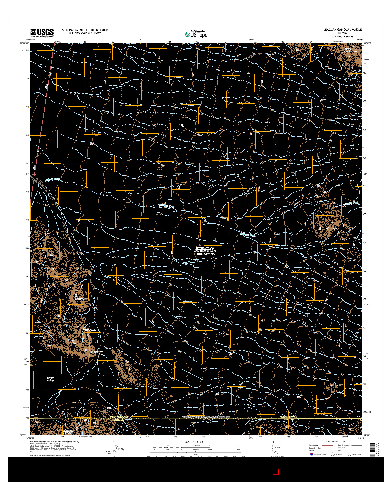USGS US TOPO 7.5-MINUTE MAP FOR DEADMAN GAP, AZ 2014