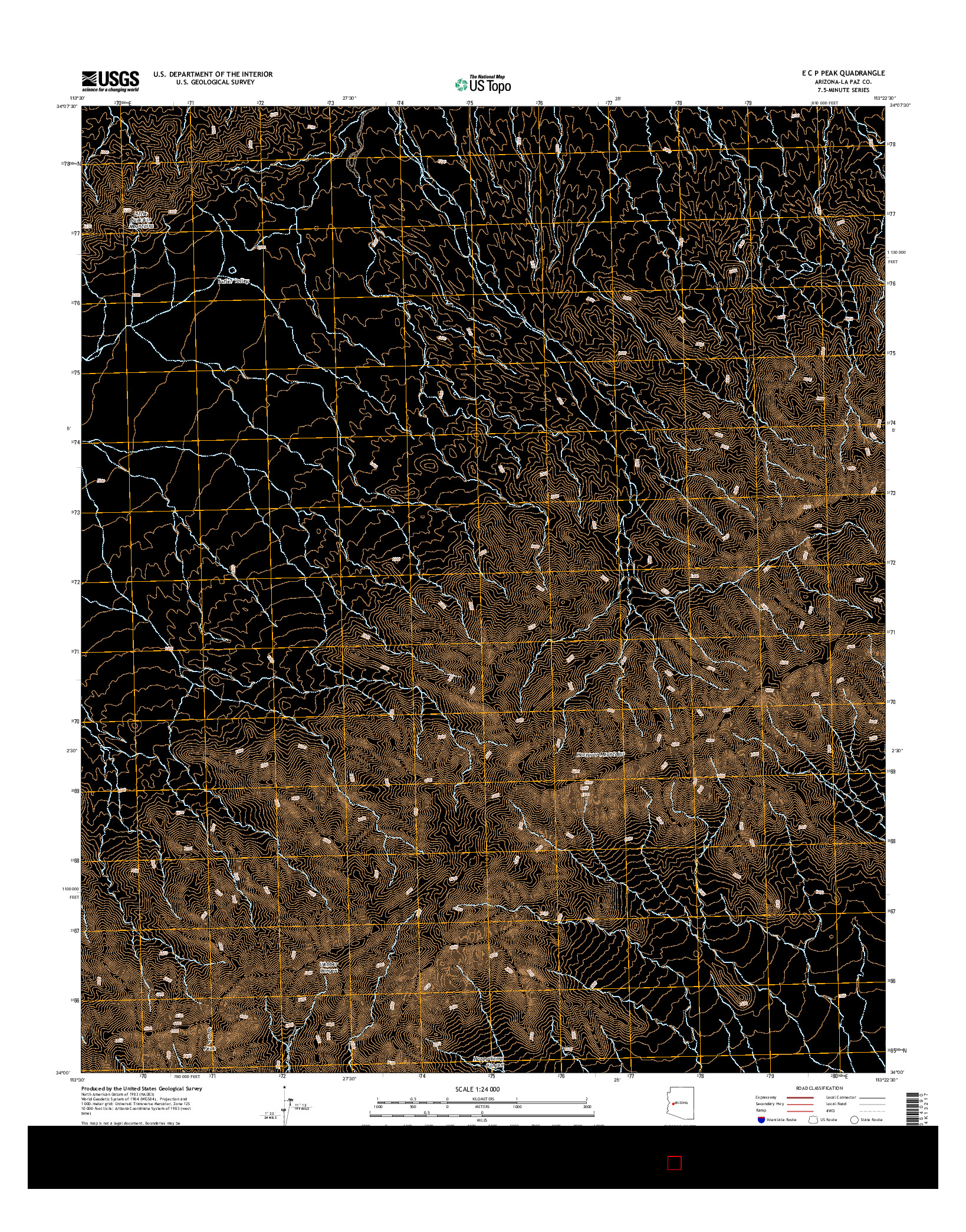 USGS US TOPO 7.5-MINUTE MAP FOR E C P PEAK, AZ 2014