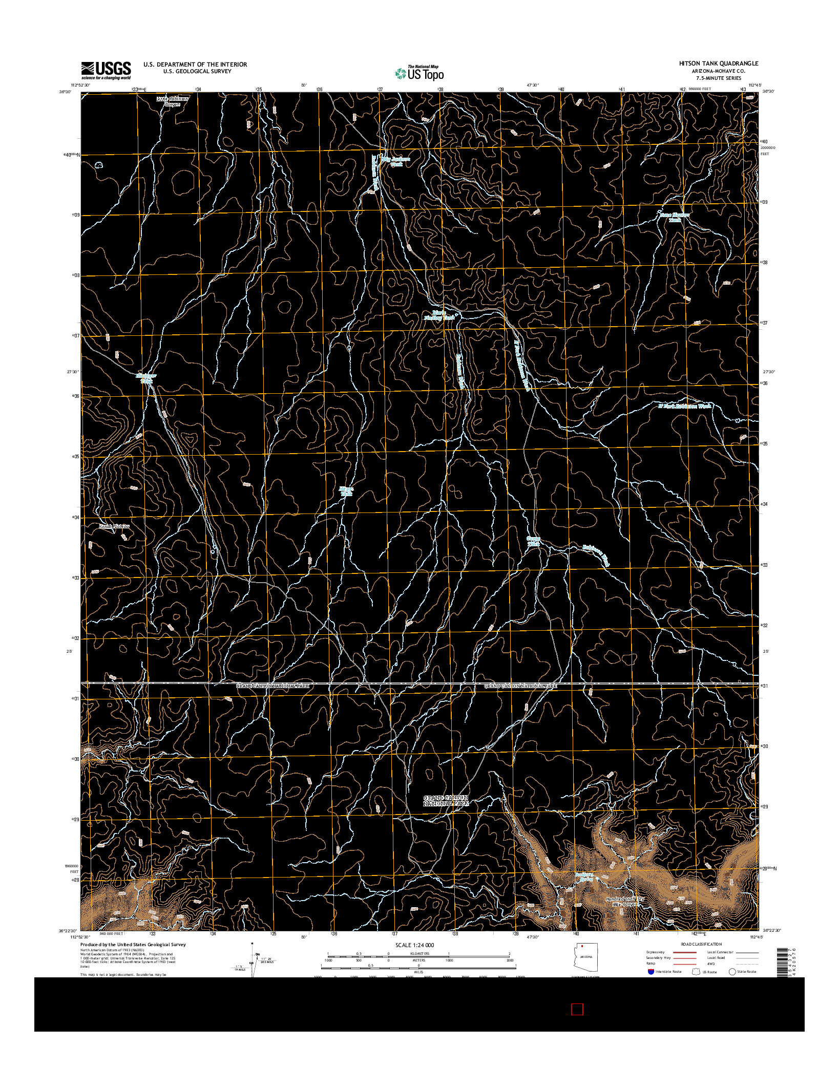 USGS US TOPO 7.5-MINUTE MAP FOR HITSON TANK, AZ 2014