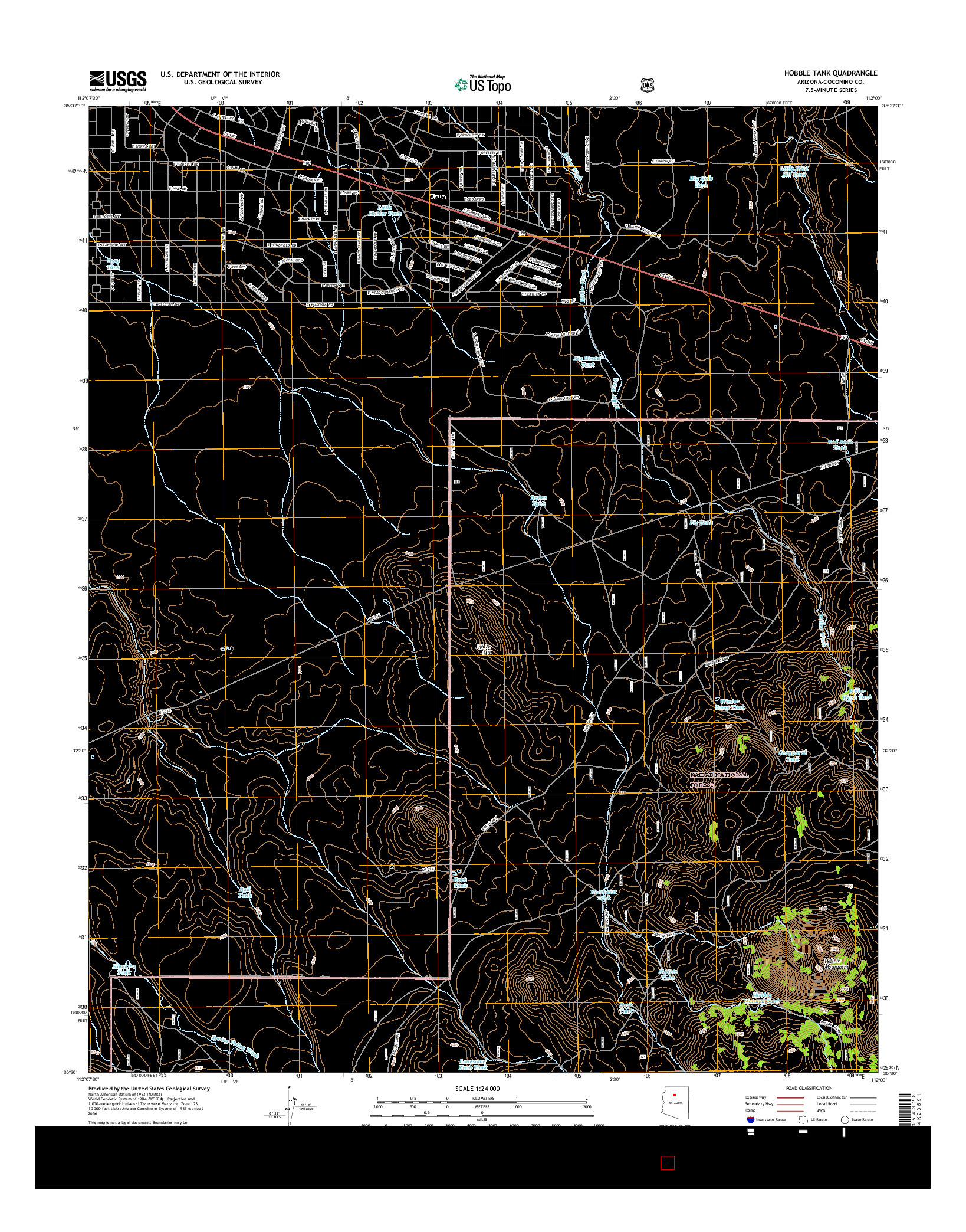 USGS US TOPO 7.5-MINUTE MAP FOR HOBBLE TANK, AZ 2014